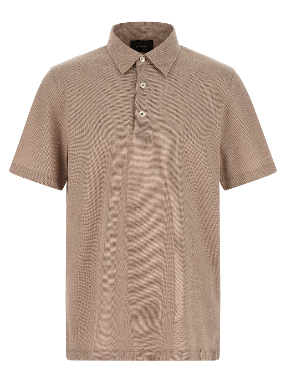 Brioni Beige Cotton Polo Shirt