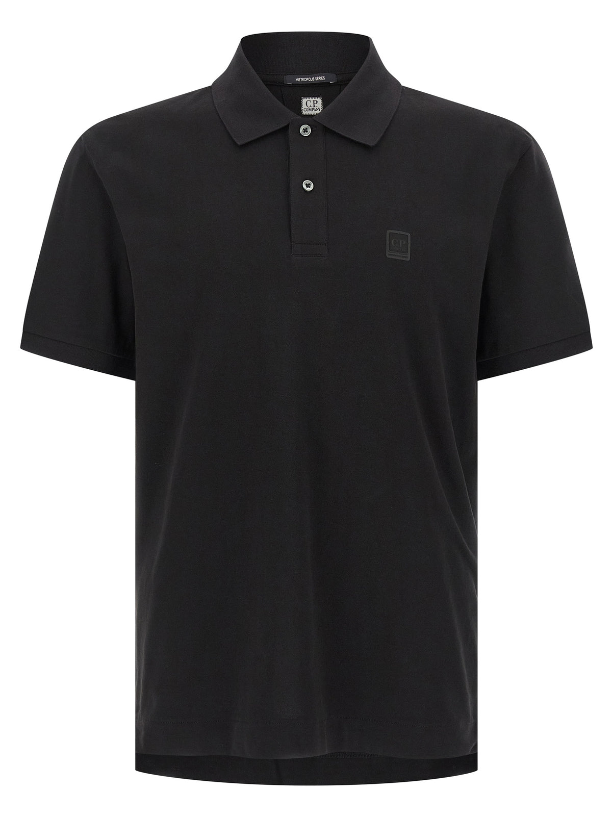 C.P. Company Black Cotton Polo Shirt