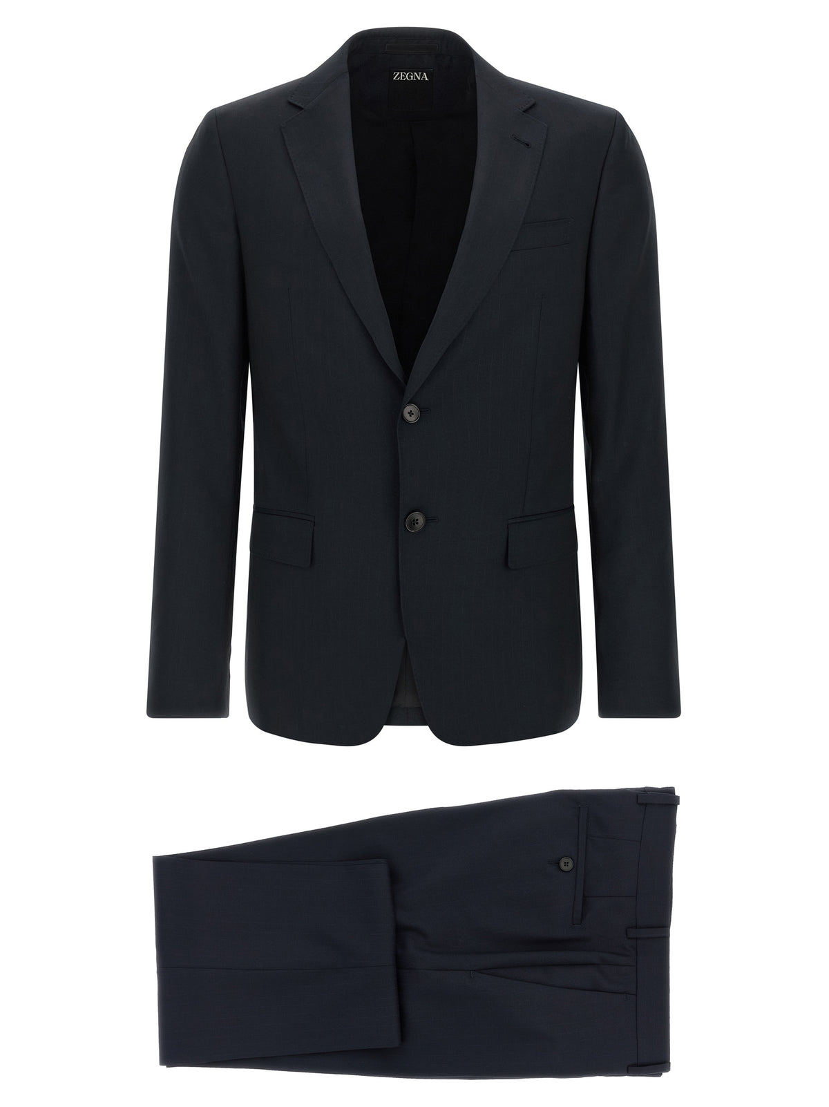 ZEGNA Blue Wool Two-Piece Suit