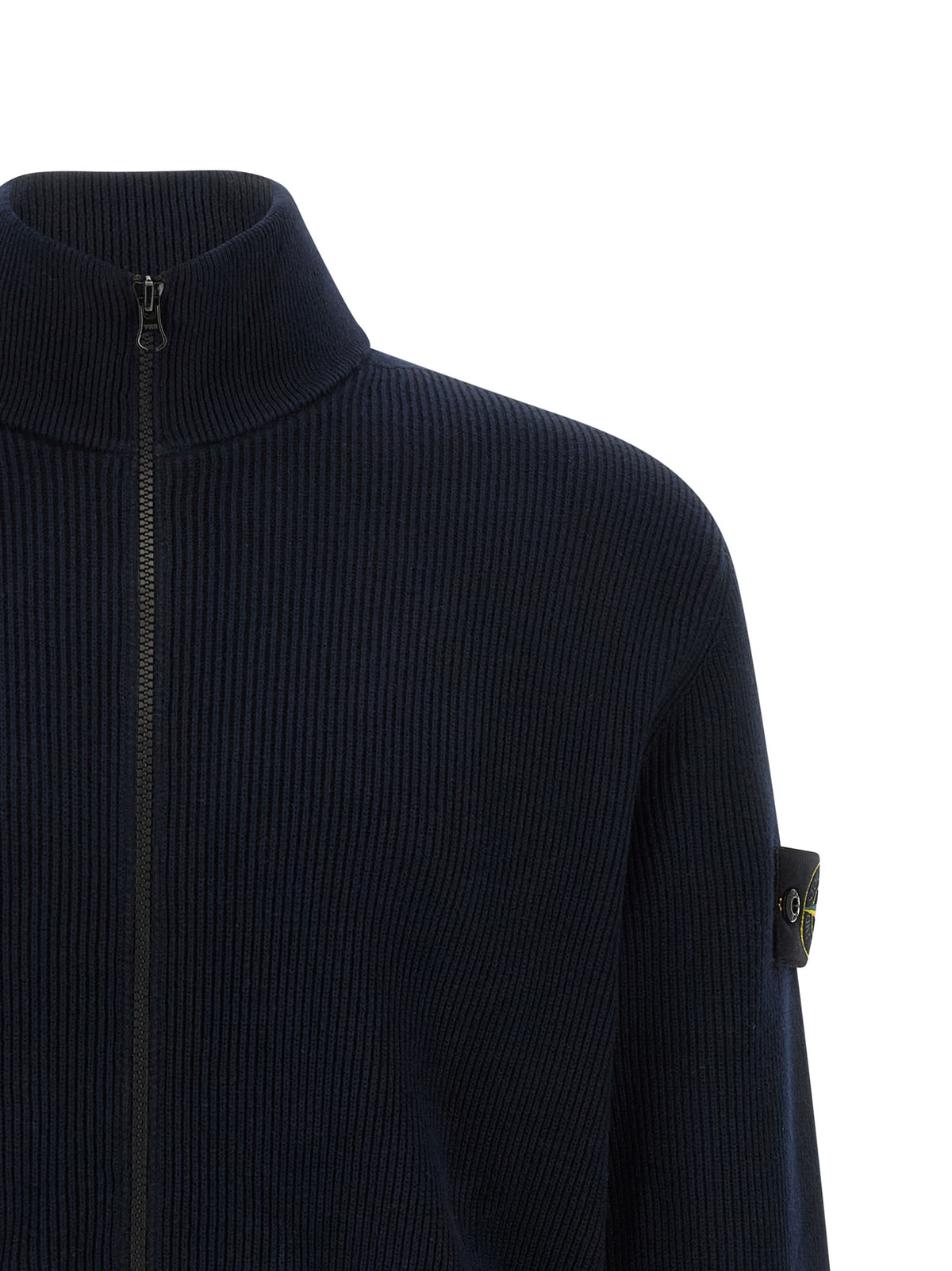 Stone Island Blue Cotton Cardigan