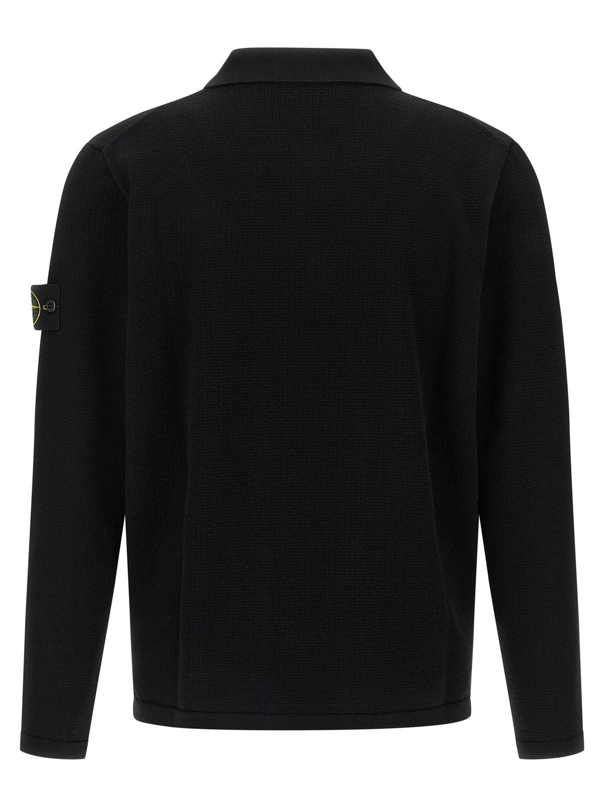 Stone Island Black Cotton Polo Shirt