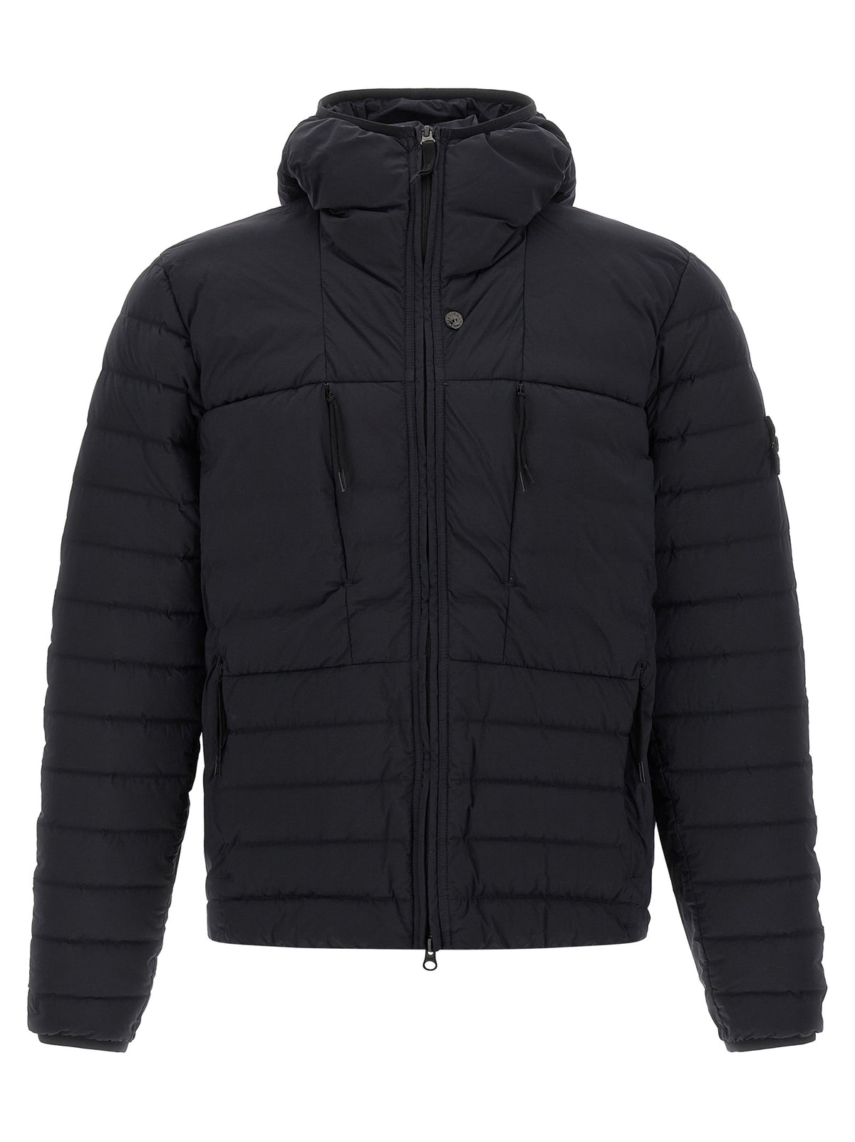 Stone Island Blue Polyamide Full-Length Jacket