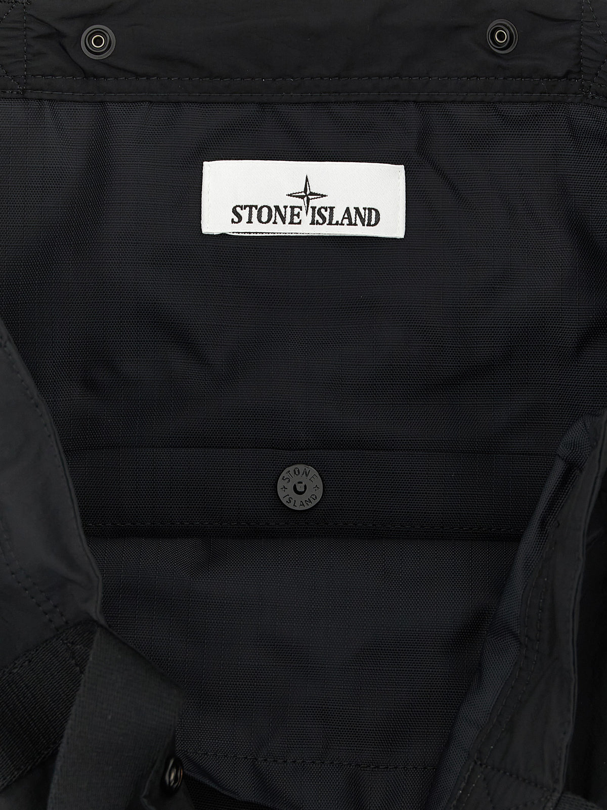 Stone Island Black Polyamide Tote Bag