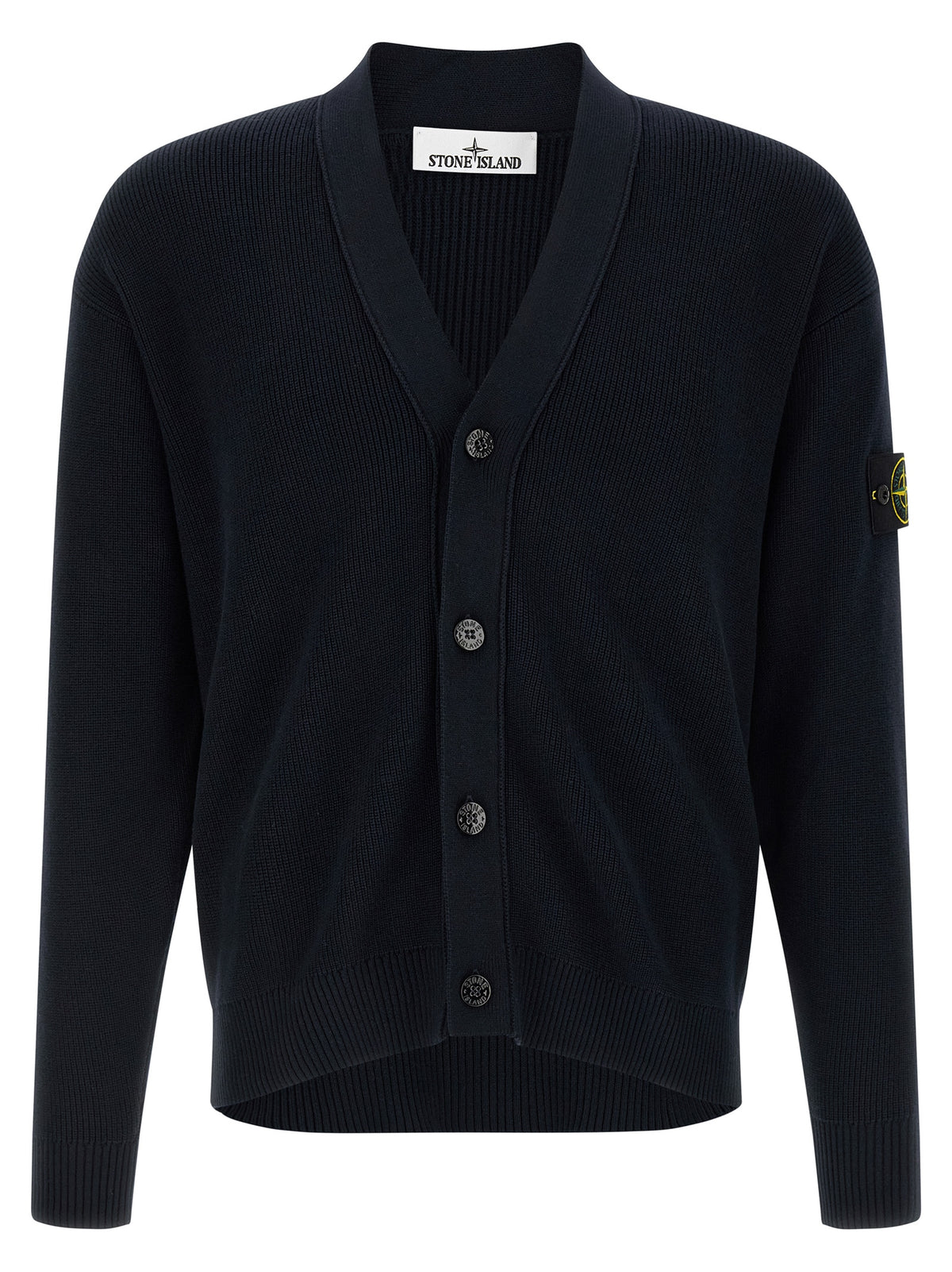 Stone Island Blue Cotton Cardigan