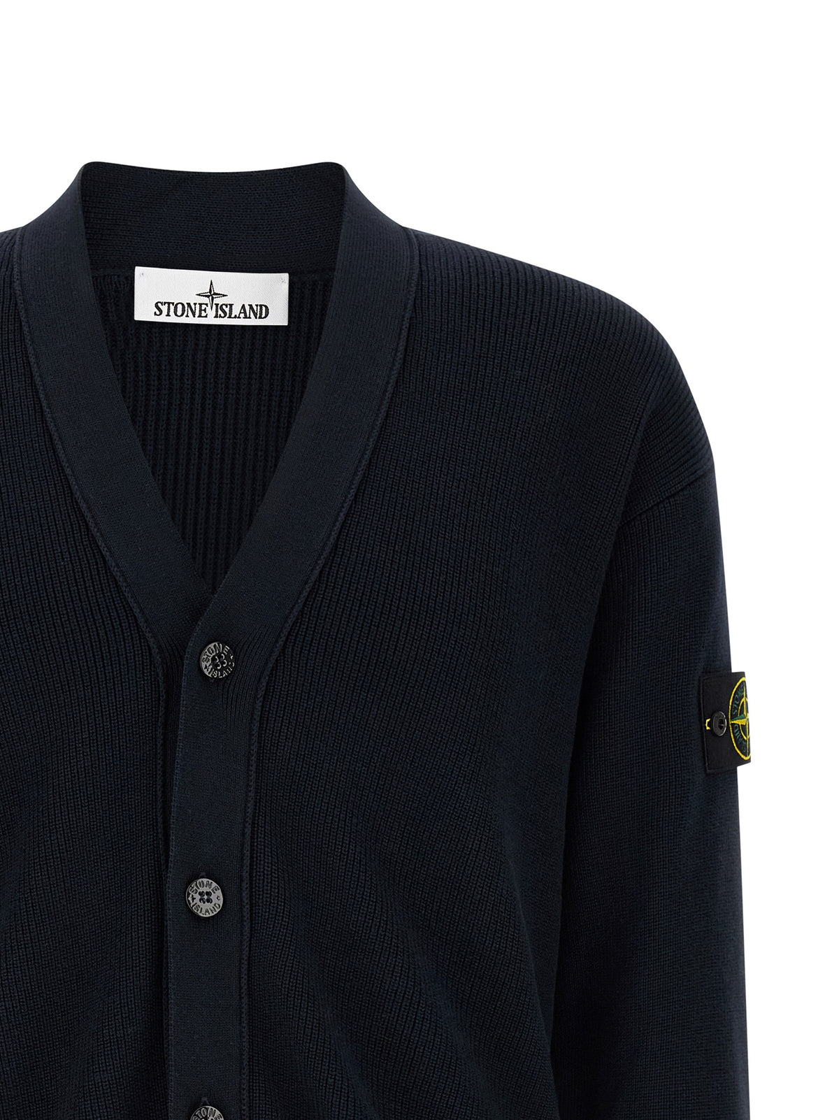 Stone Island Blue Cotton Cardigan