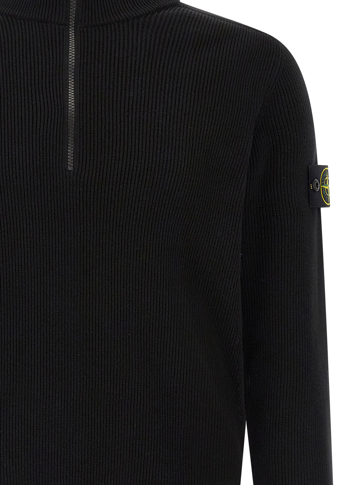 Stone Island Black Cotton Cardigan