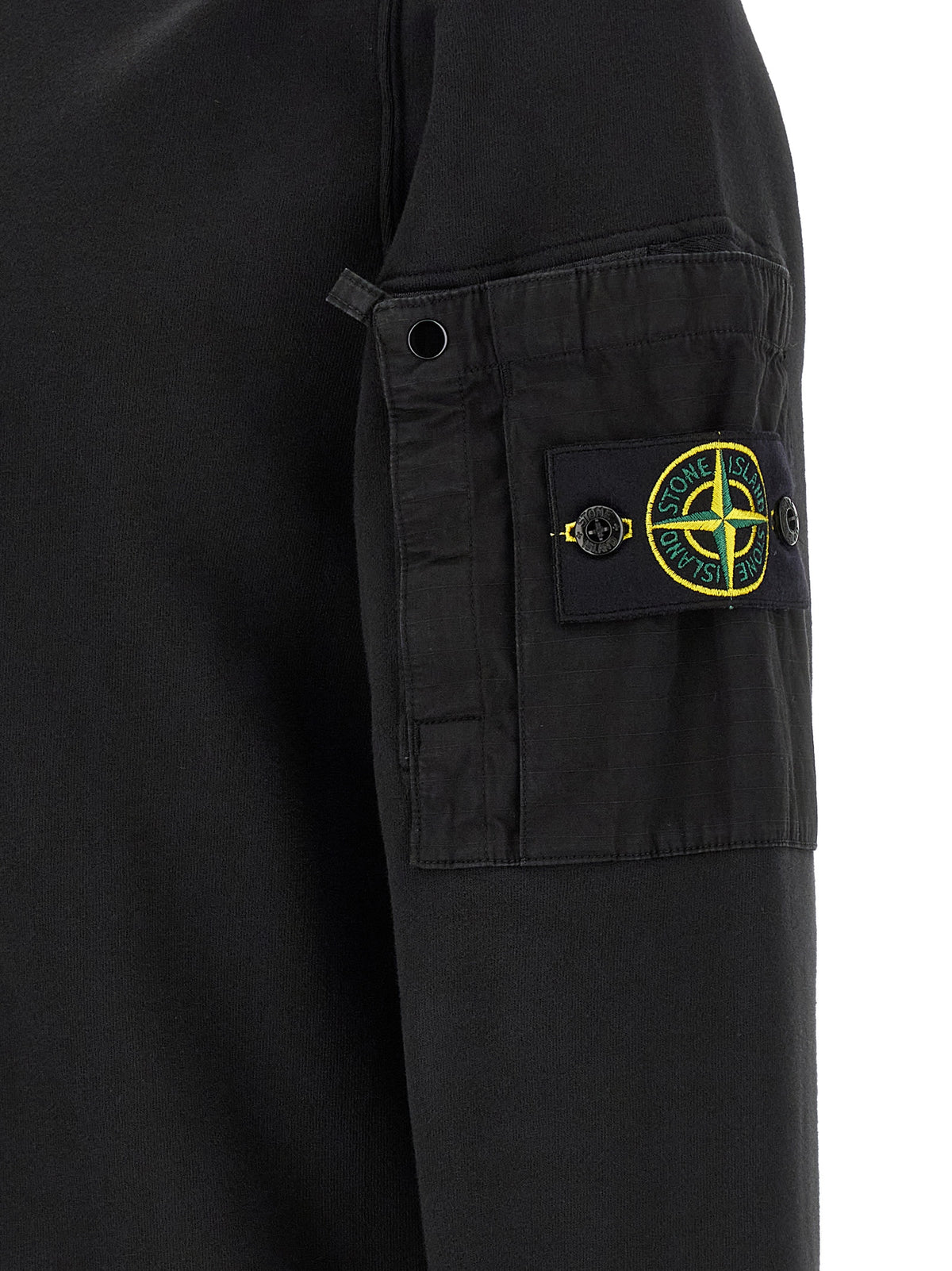 Stone Island Black Cotton Sweatshirt