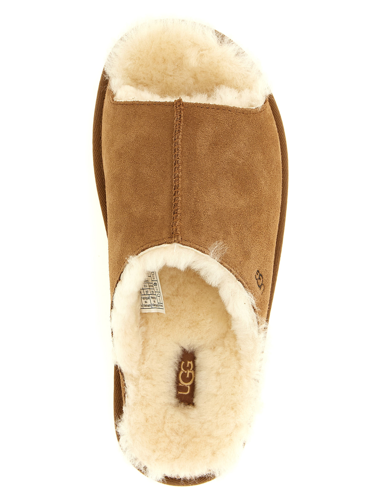 UGG Brown Leather Slides