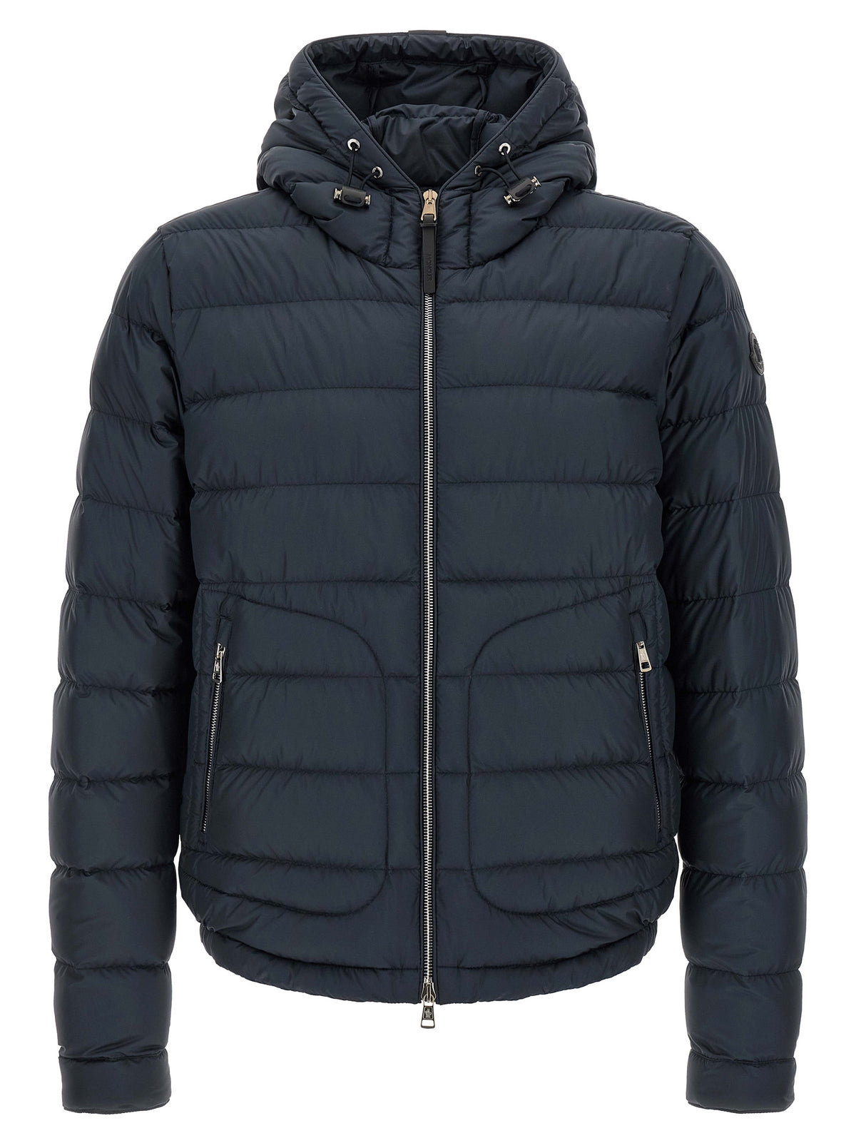 Moncler Blue Polyester Full-Length Jacket