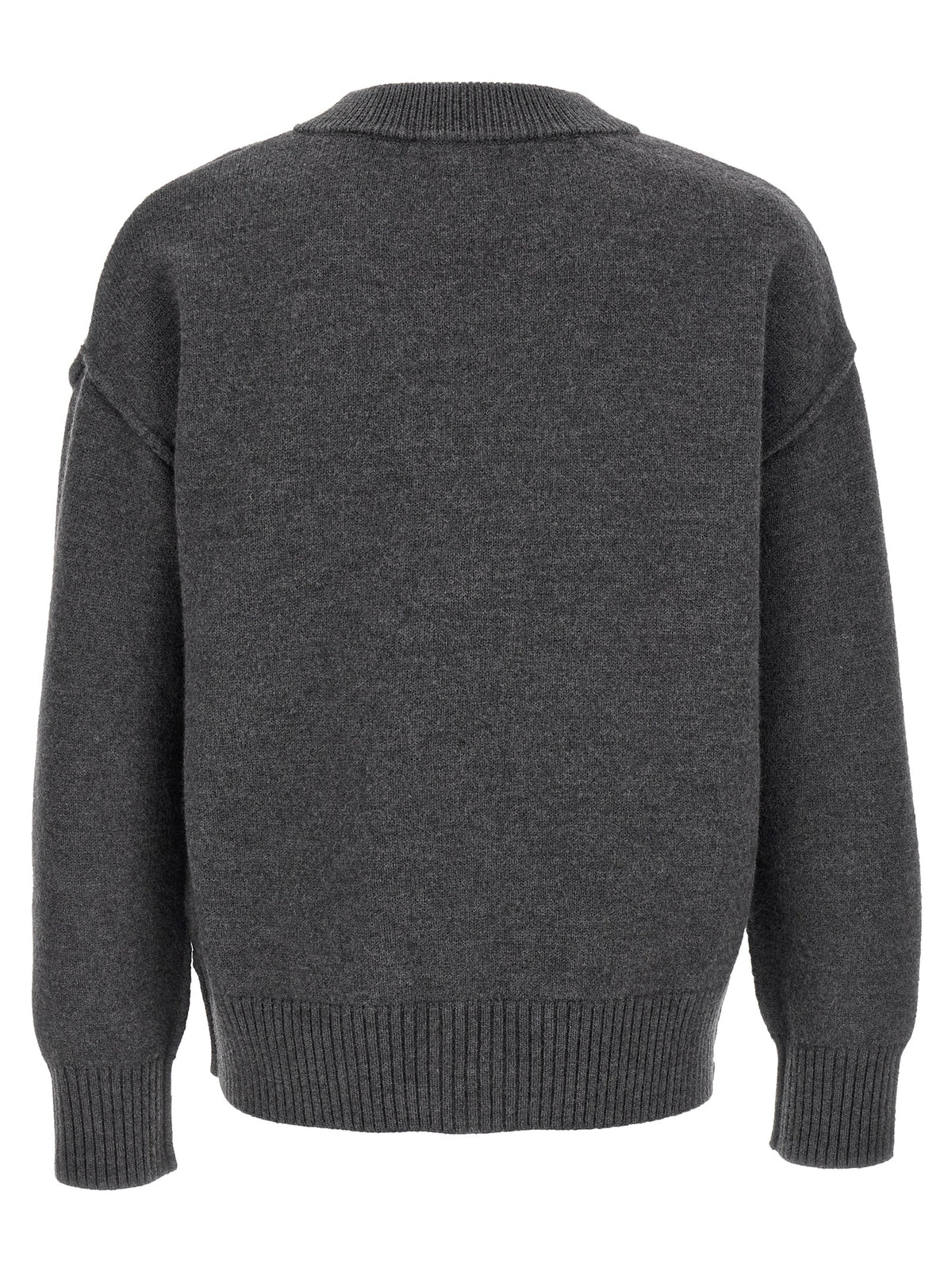Ami Paris Gray Wool Cardigan