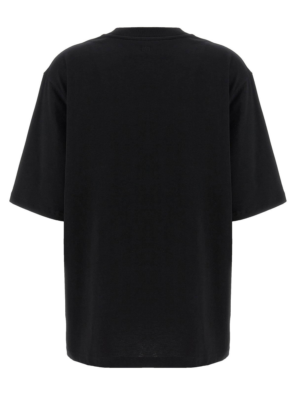 Ami Paris Black Cotton T-Shirt