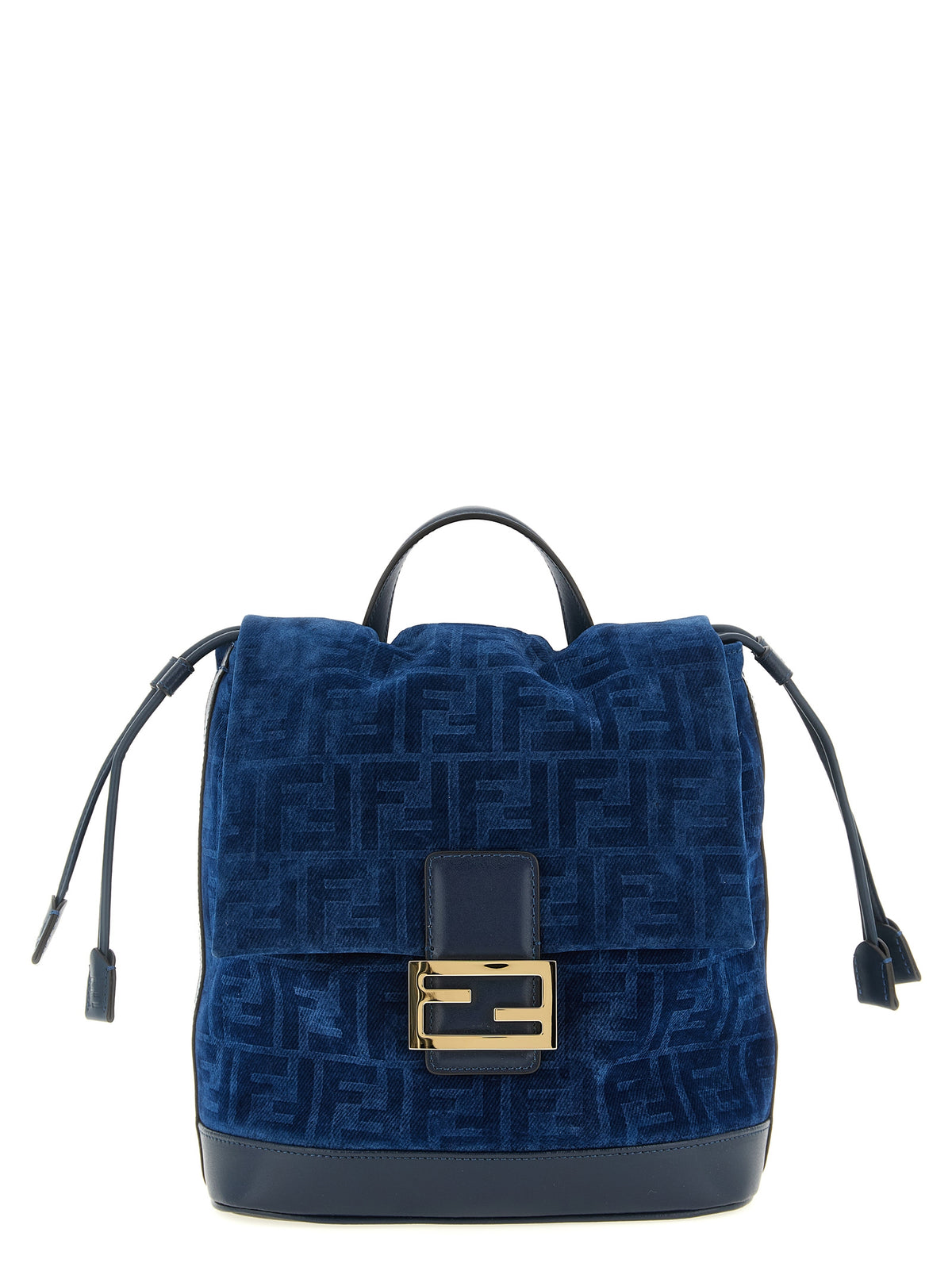 Fendi Blue Cotton Backpack