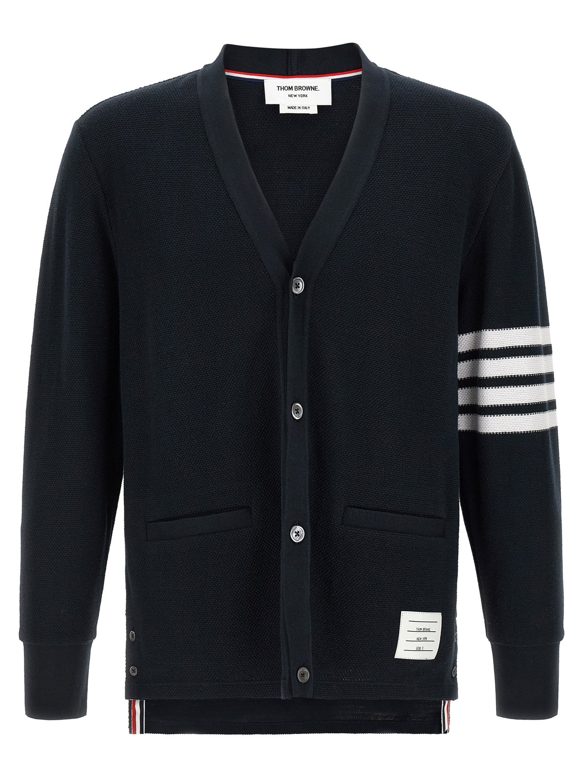 Thom Browne Blue Cotton Cardigan