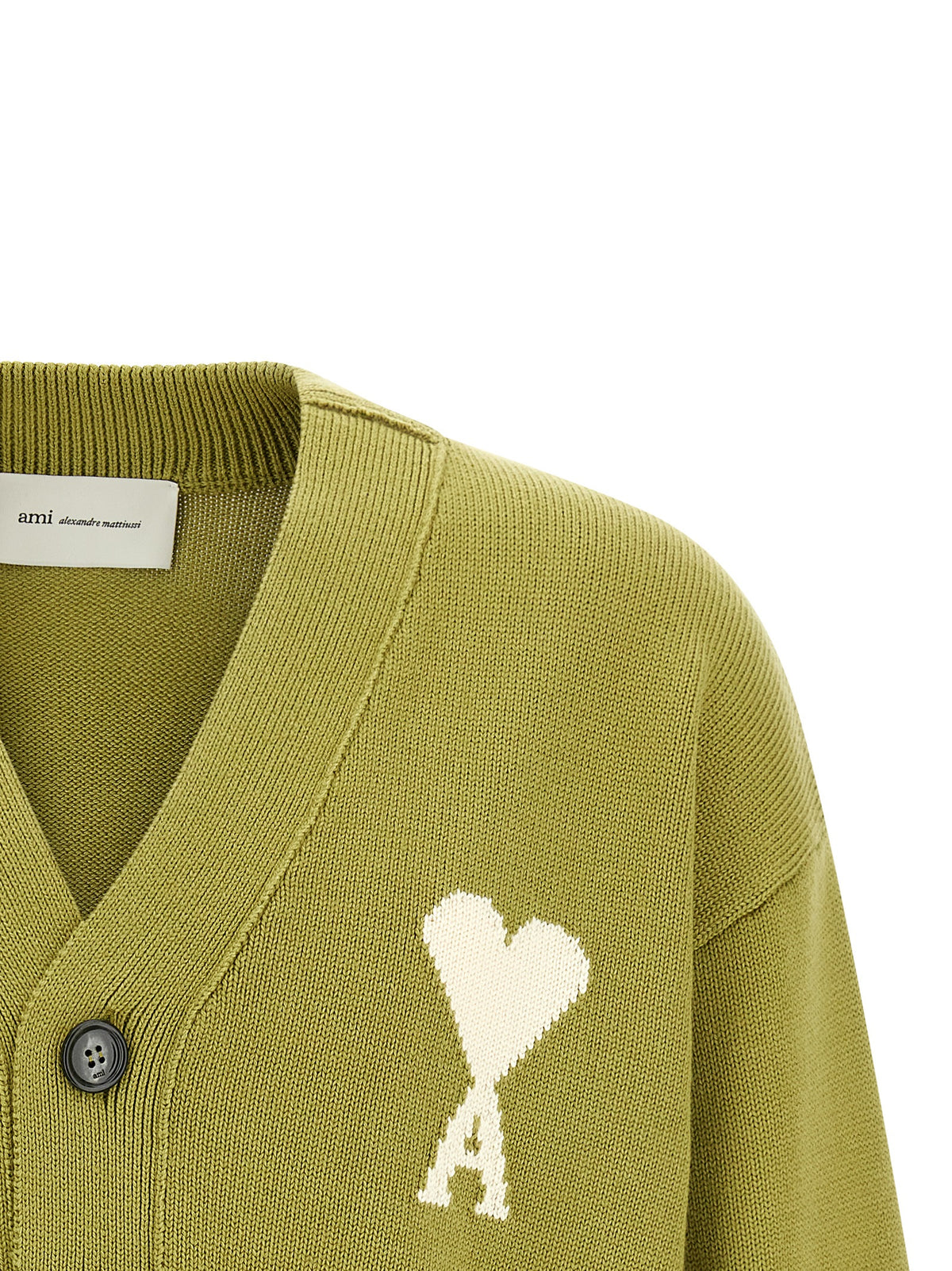 Ami Paris Bicolor Wool Cardigan