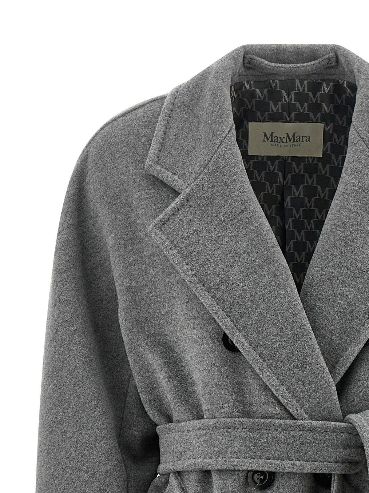 Max Mara Gray Virgin Wool Coat