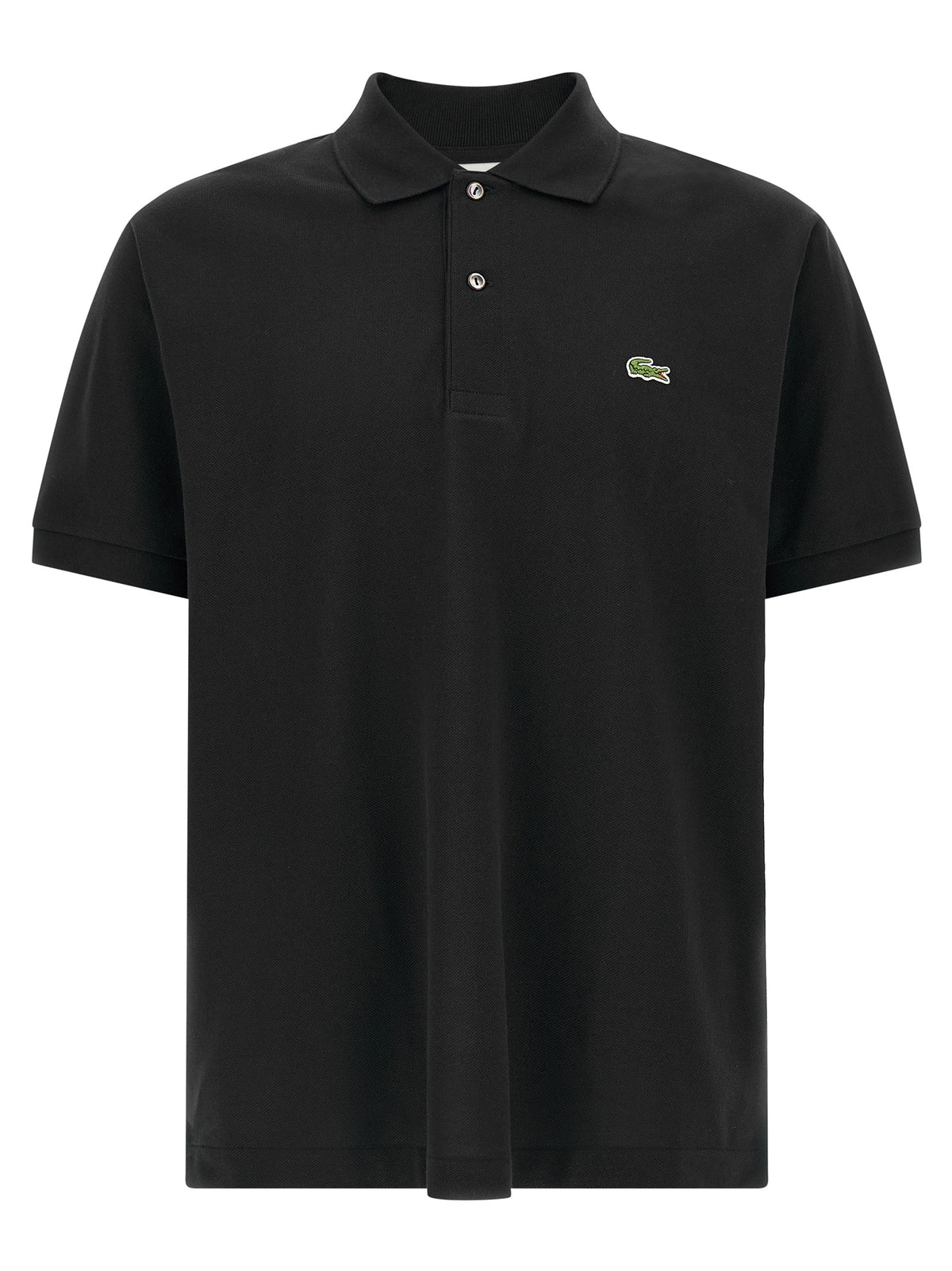 Lacoste Black Cotton Polo Shirt