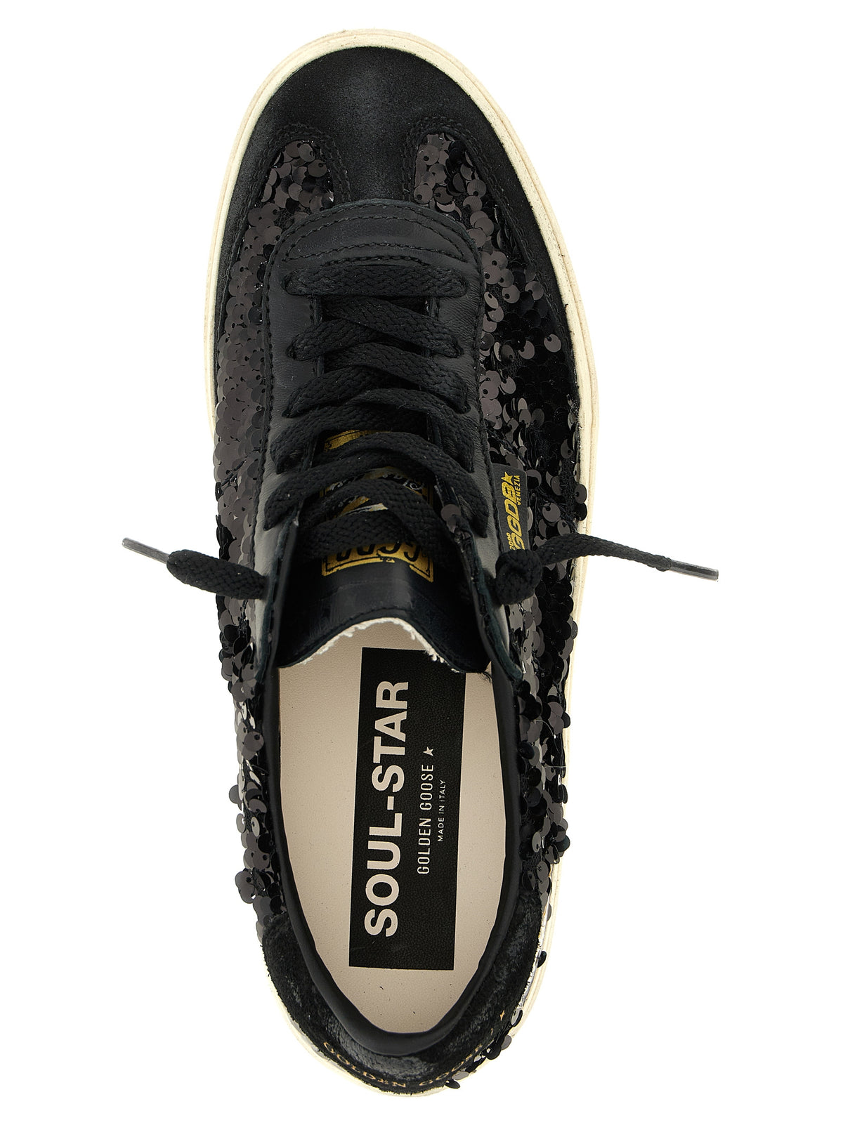 Golden Goose Black Leather Low Top Sneakers