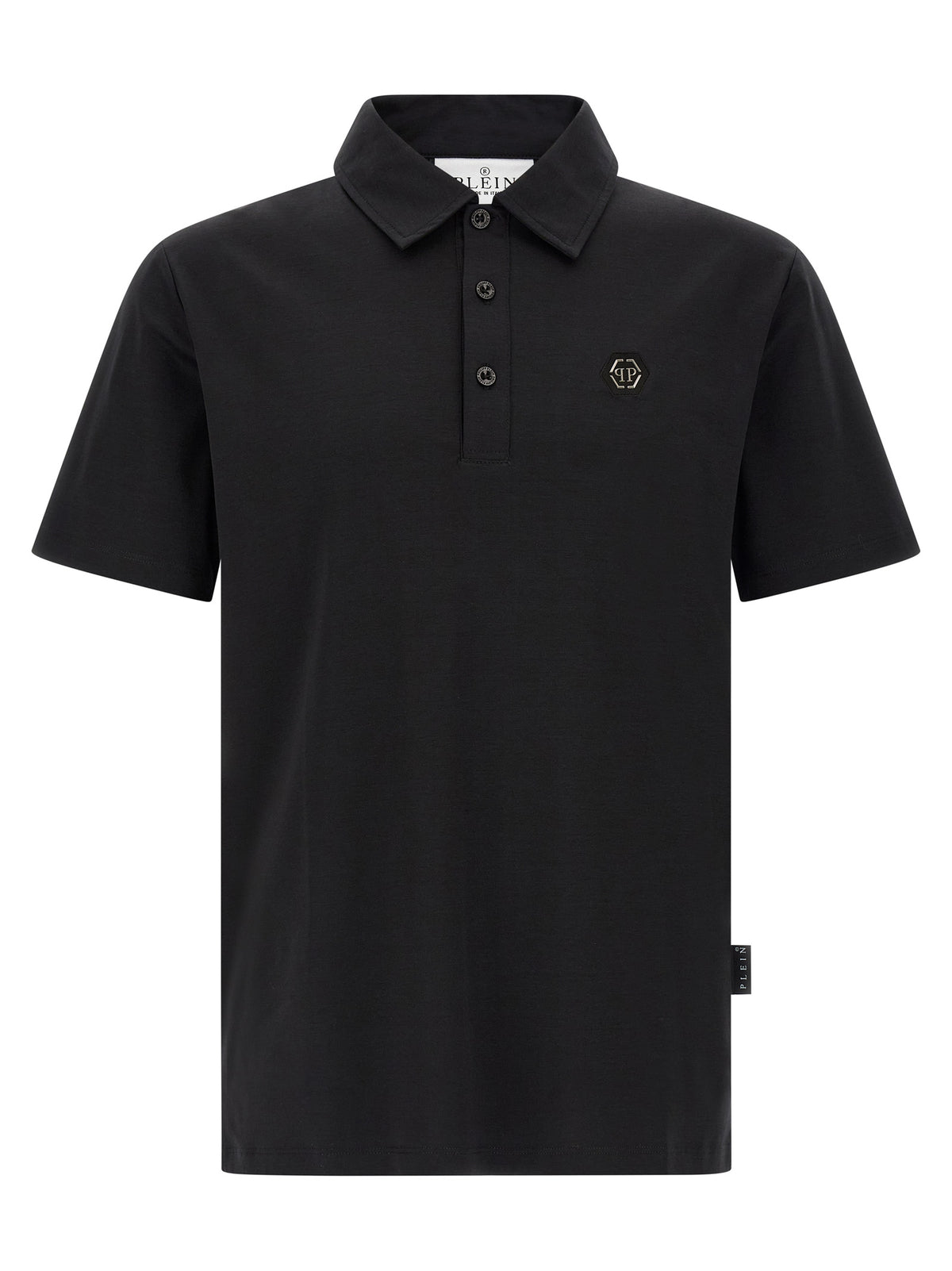 Philipp Plein Black Cotton Polo Shirt