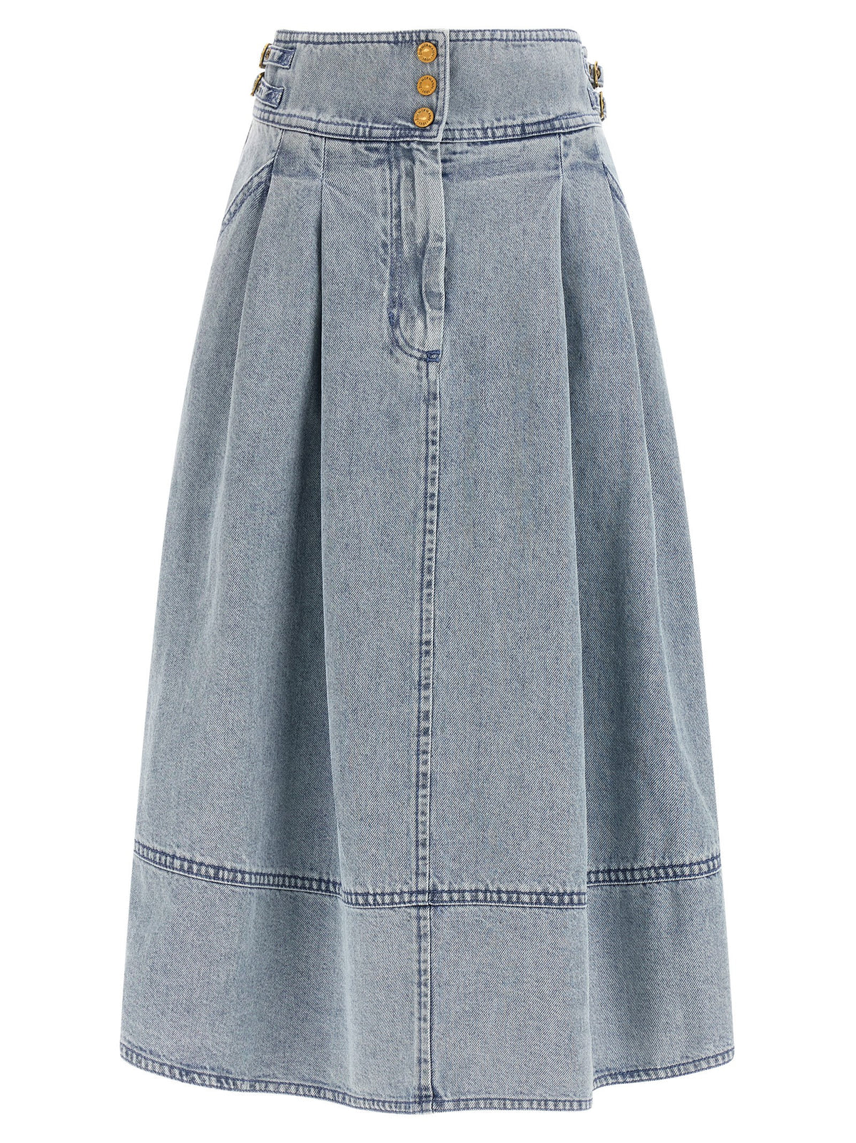 Zimmermann Blue Cotton Midi Skirt