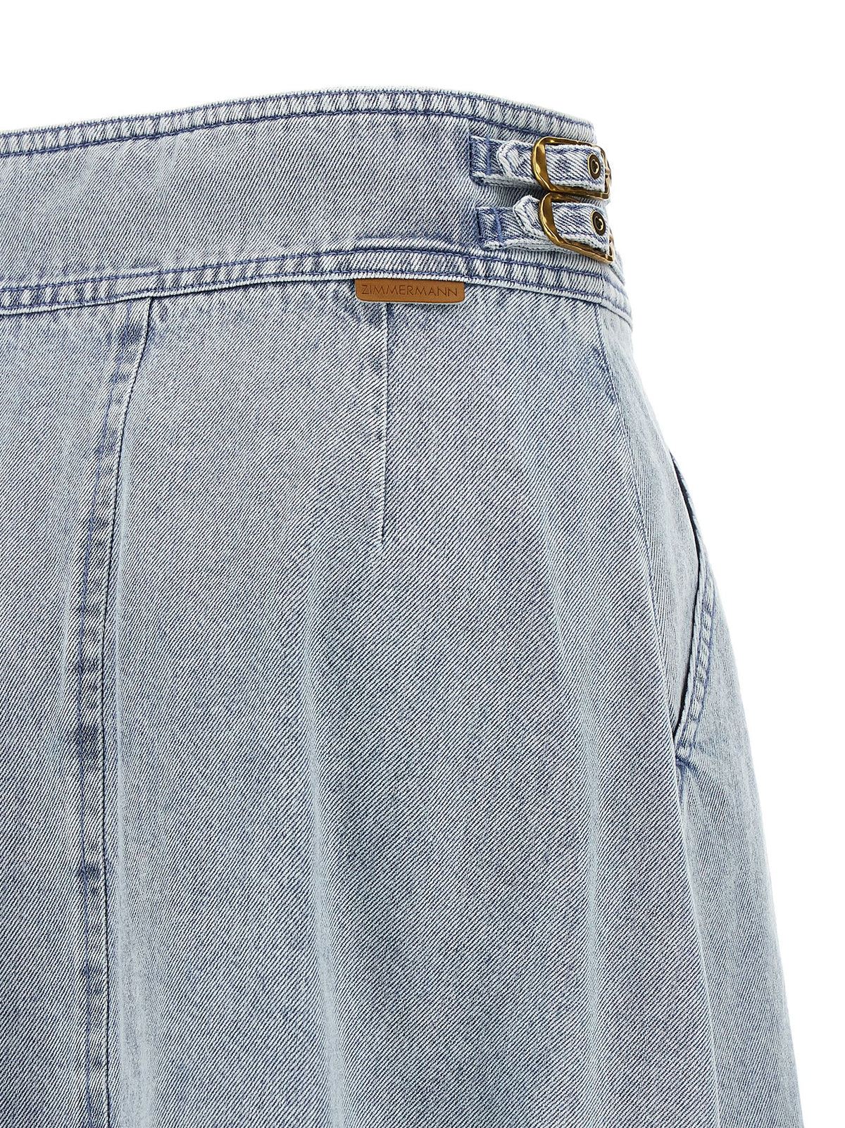 Zimmermann Blue Cotton Midi Skirt