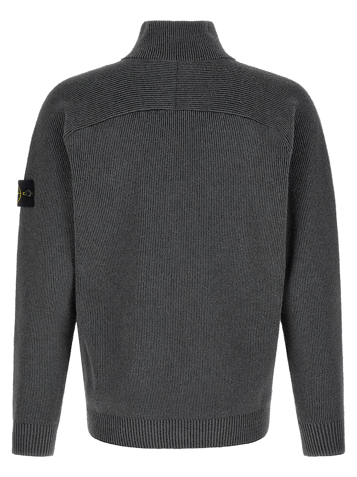 Stone Island Gray Cotton Cardigan