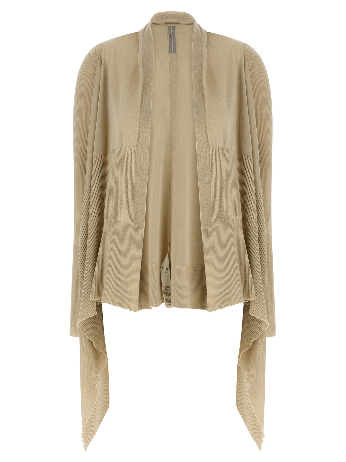 Rick Owens Beige Wool Cardigan