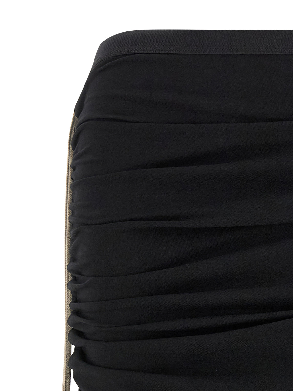 Rick Owens Black Cotton Midi Skirt