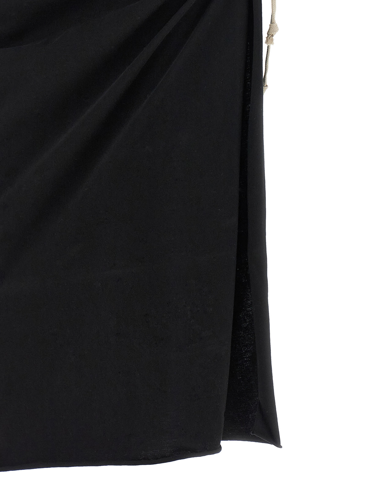 Rick Owens Black Cotton Midi Skirt