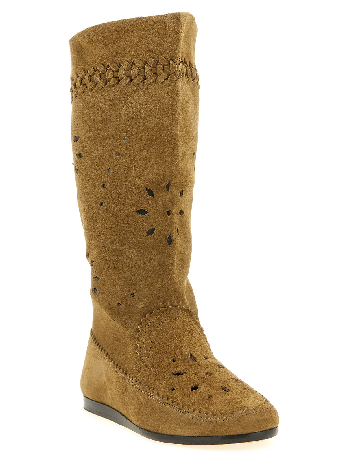 Isabel Marant Brown Calfskin Over The Knee