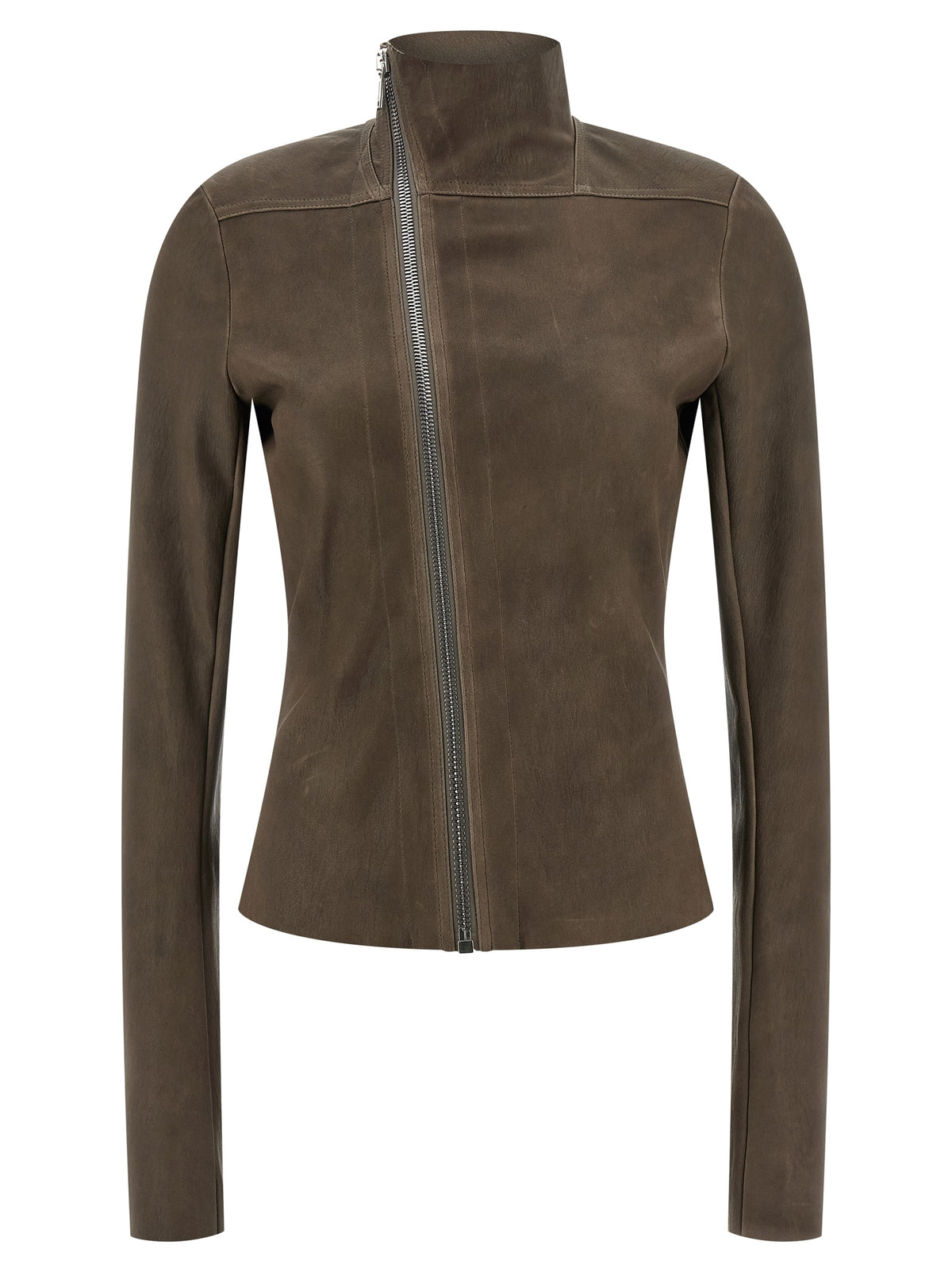 Rick Owens Brown Leather Leather Jacket