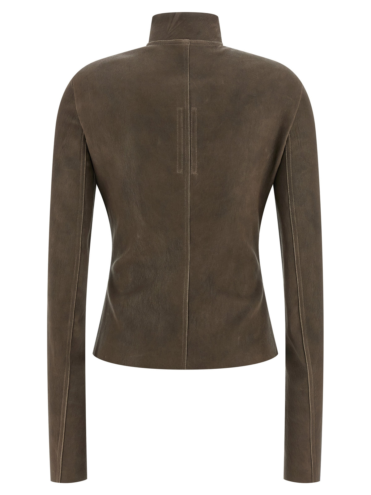 Rick Owens Brown Leather Leather Jacket