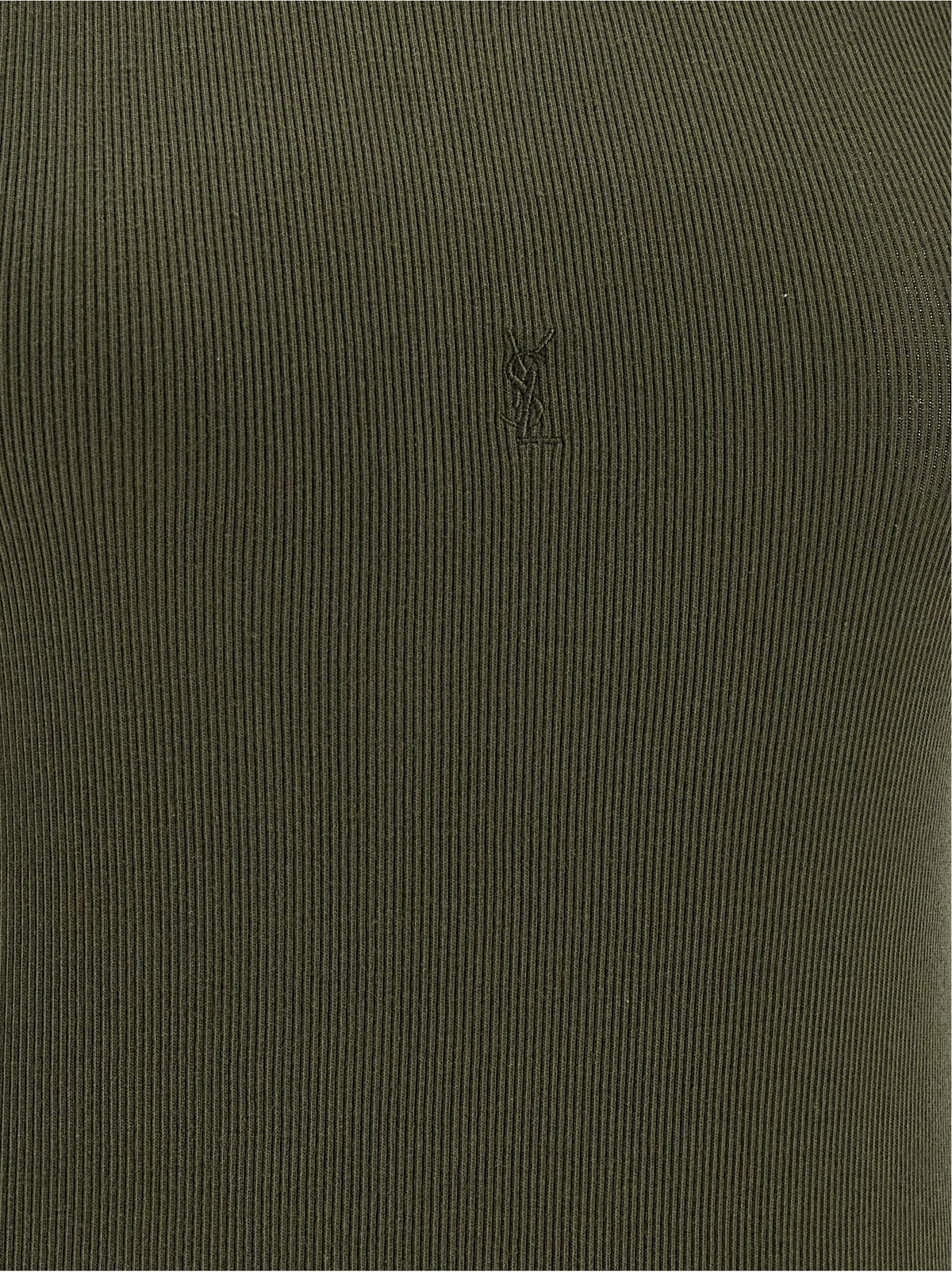 Saint Laurent Bicolor Cotton Tank Tops
