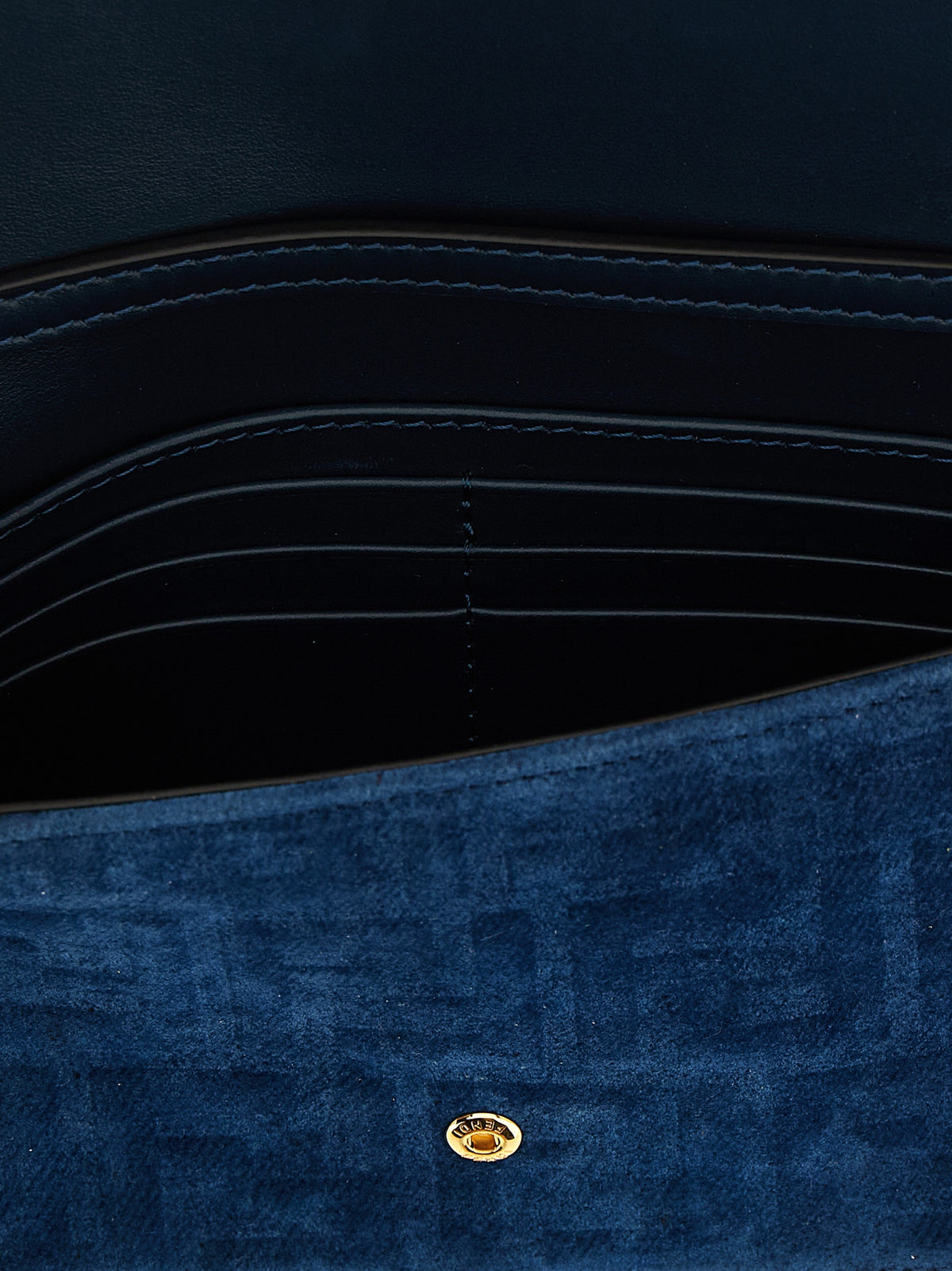 Fendi Blue Cotton Cardholder