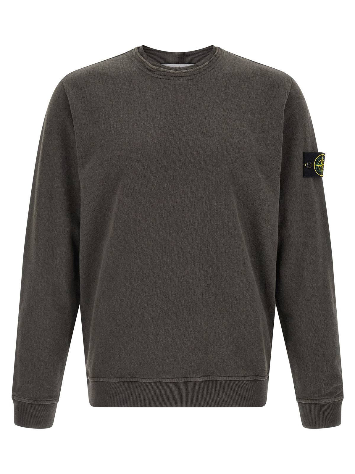 Stone Island Gray Cotton Sweatshirt