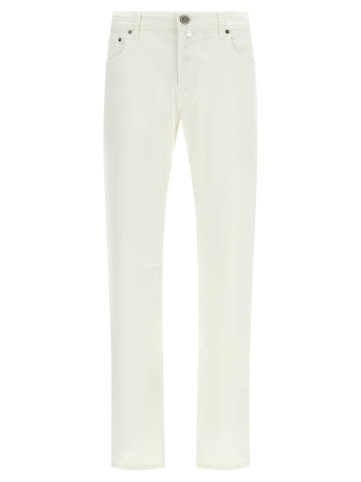 Jacob Cohen White Cotton Straight-Leg Jeans