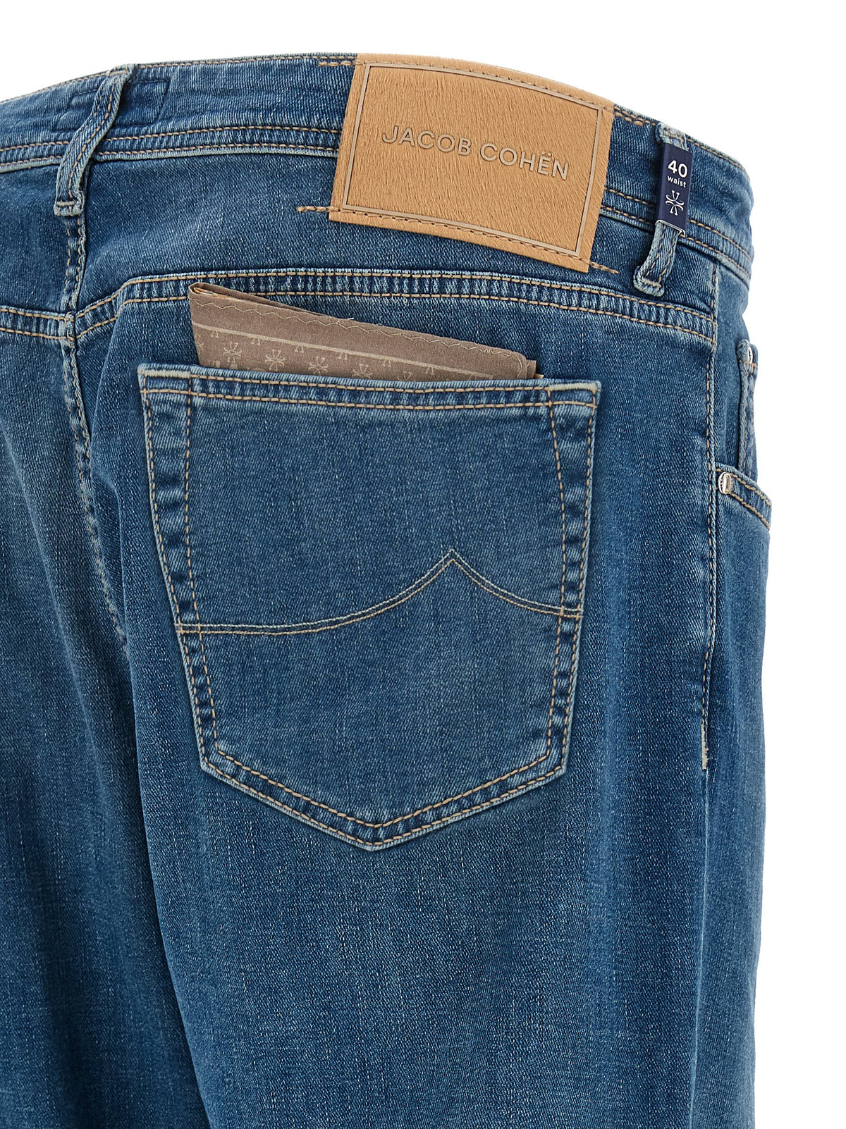 Jacob Cohen Blue Cotton Straight-Leg Jeans