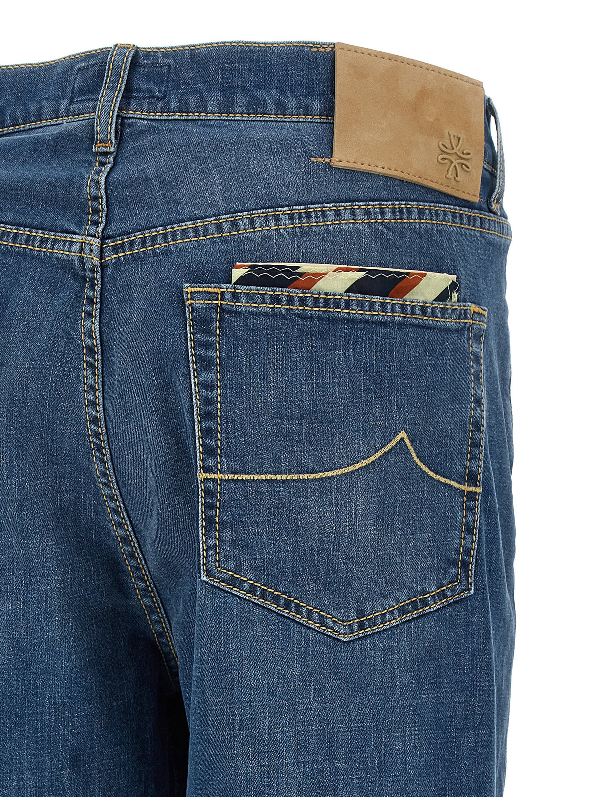 Jacob Cohen Blue Cotton Straight-Leg Jeans