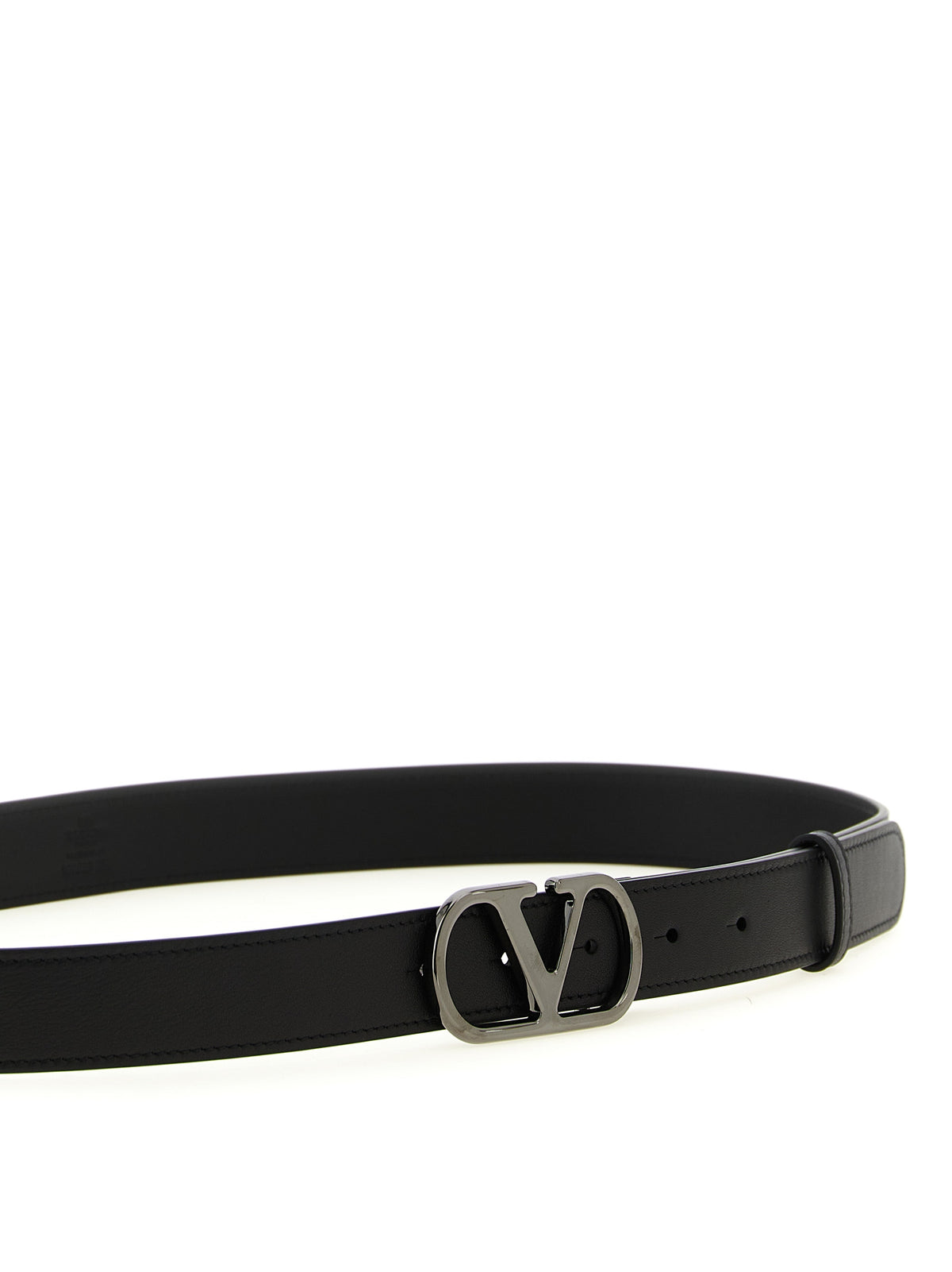 Valentino Garavani Black Calfskin Regular Belt