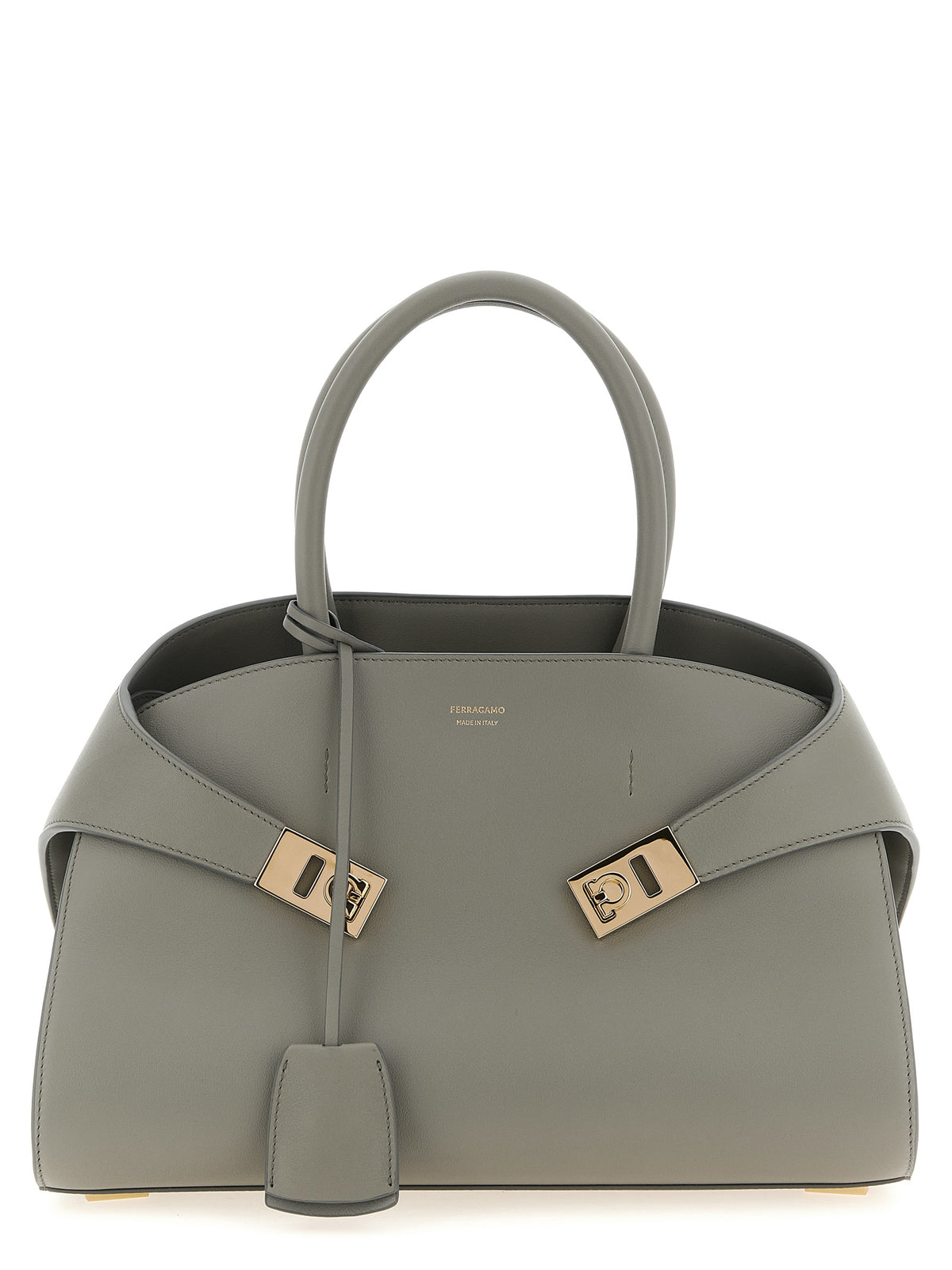 Ferragamo Gray Calfskin Handbag
