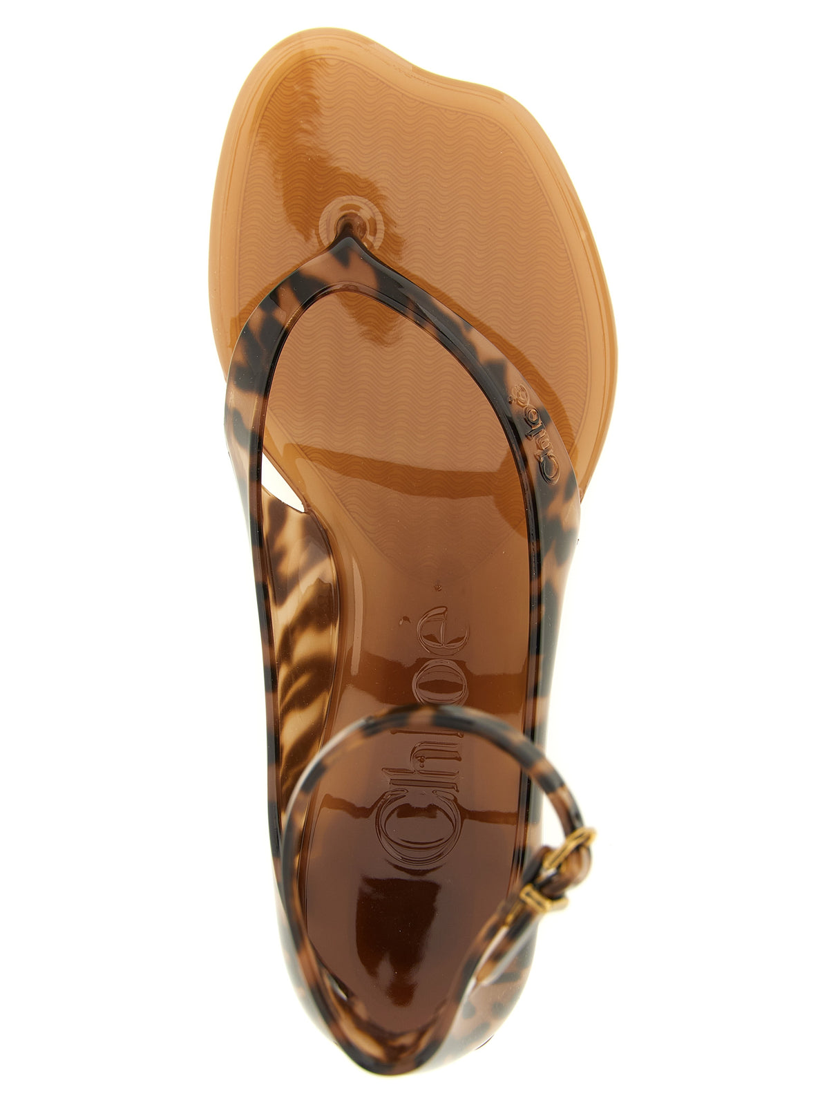 Chloé Brown Polyurethane Mid Heel Pumps