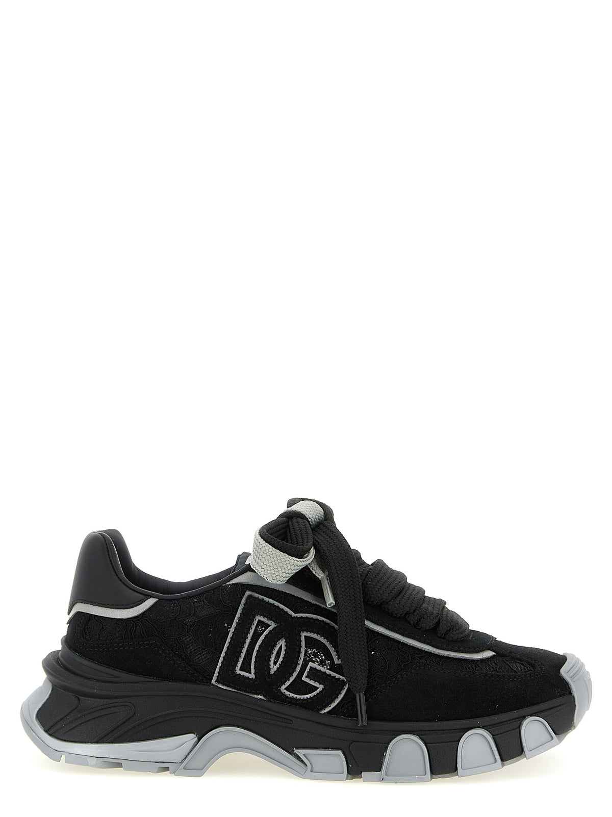 Dolce & Gabbana Black Polyamide Athletic Sneakers