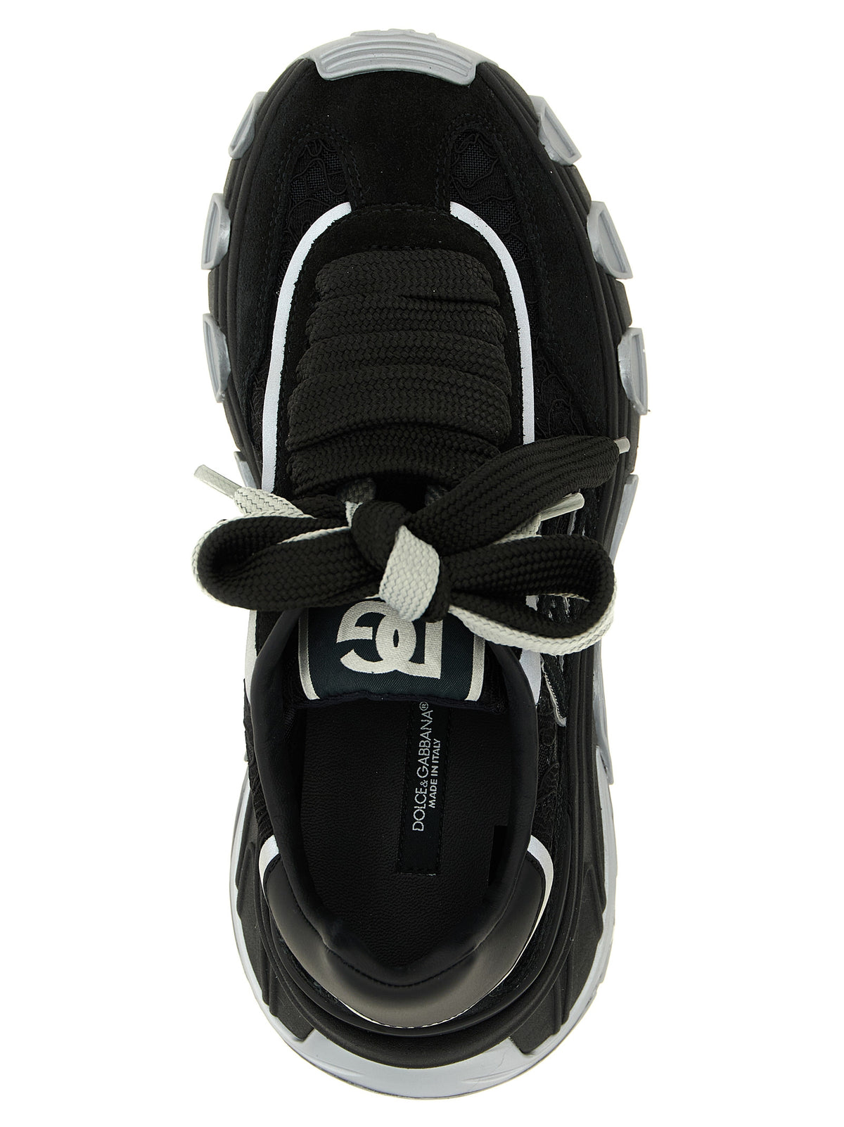 Dolce & Gabbana Black Polyamide Athletic Sneakers