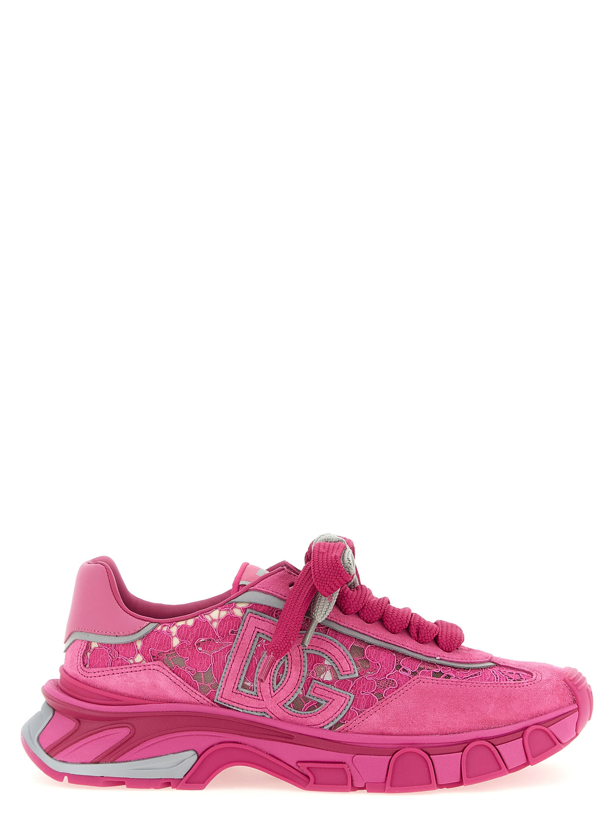 Dolce & Gabbana Fuchsia Polyamide Athletic Sneakers
