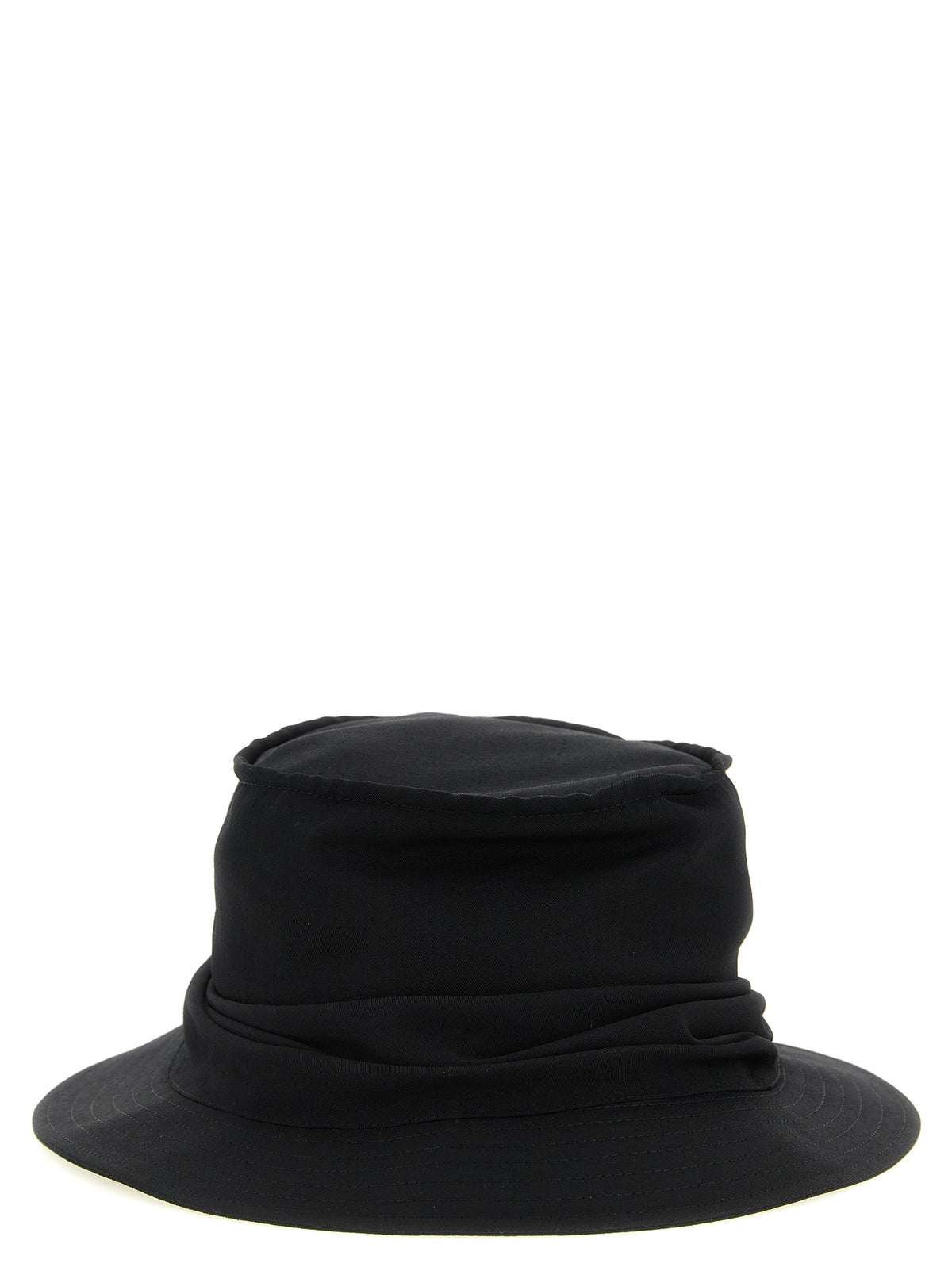 Yohji Yamamoto Black Wool Bucket Hat