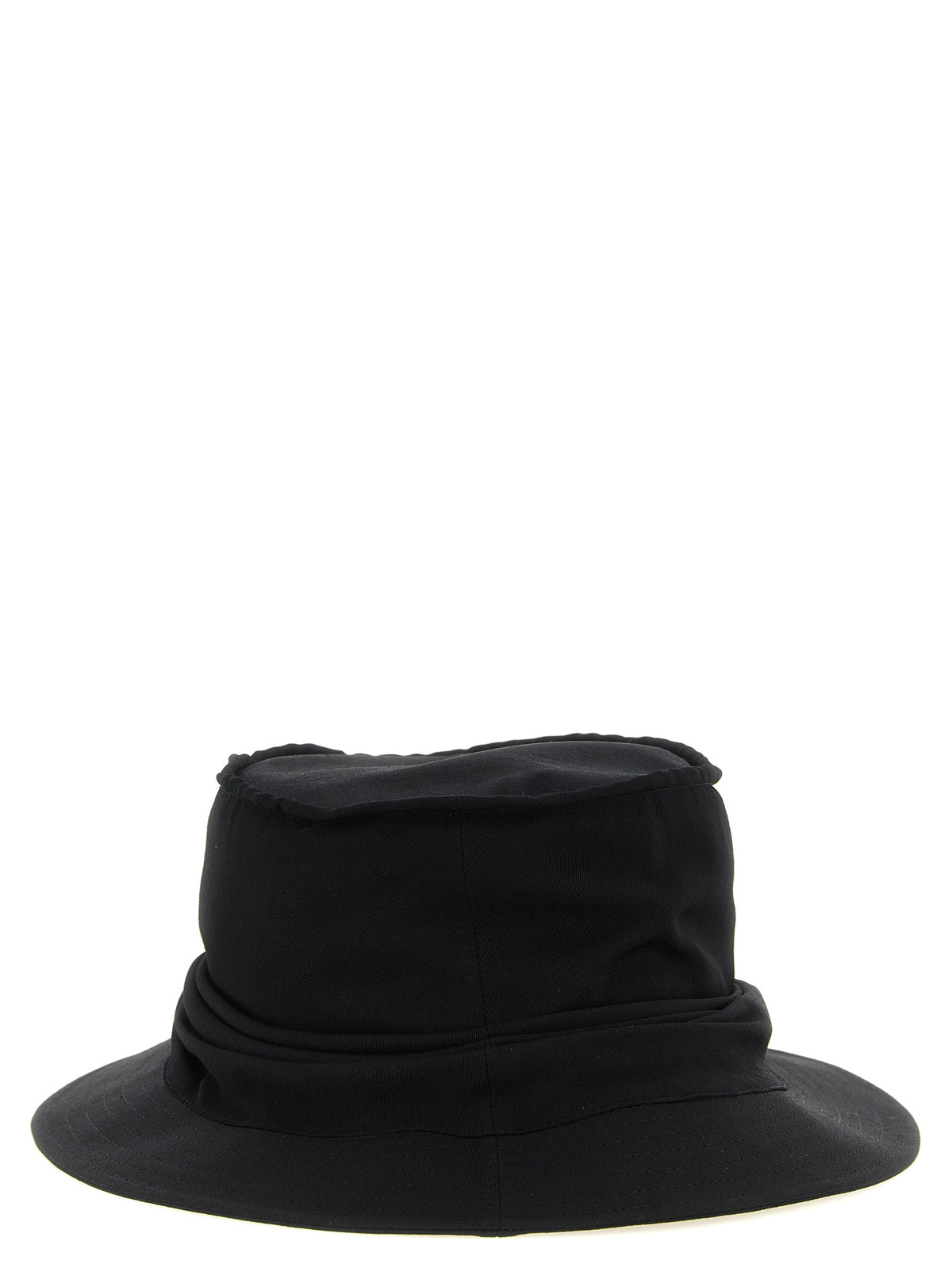 Yohji Yamamoto Black Wool Bucket Hat