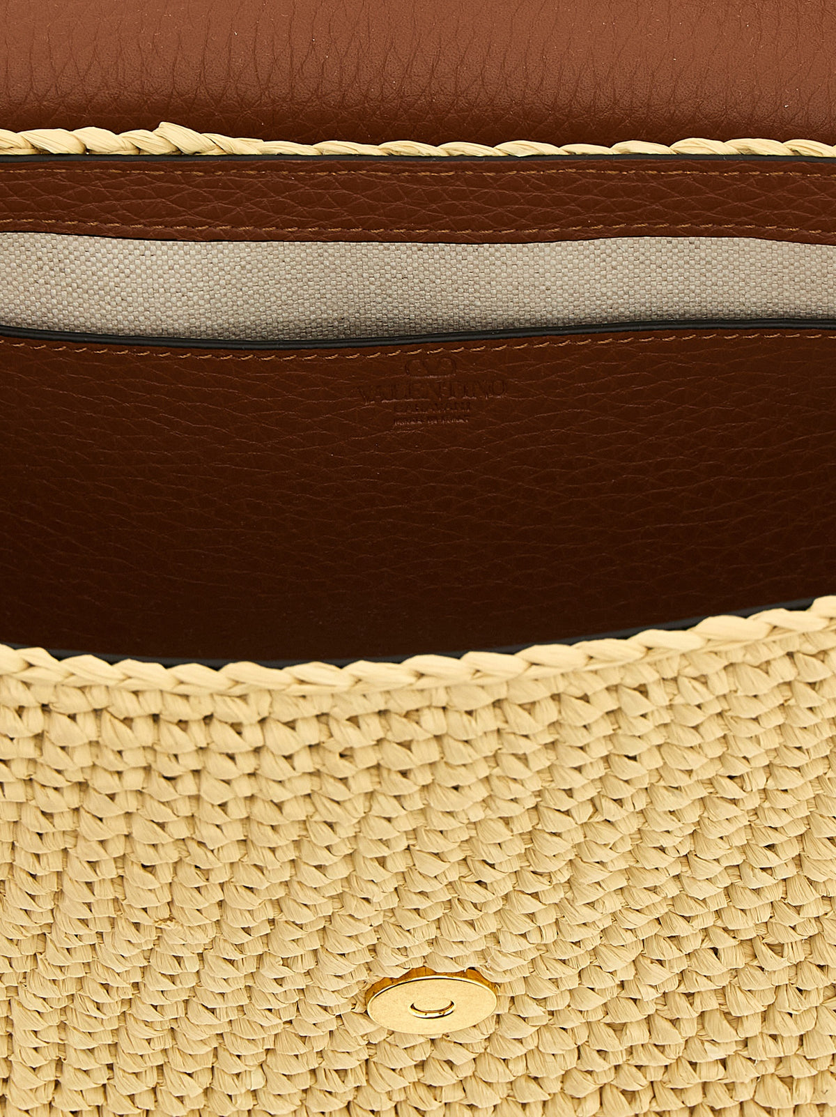 Valentino Garavani Brown Viscose Shoulder Bag