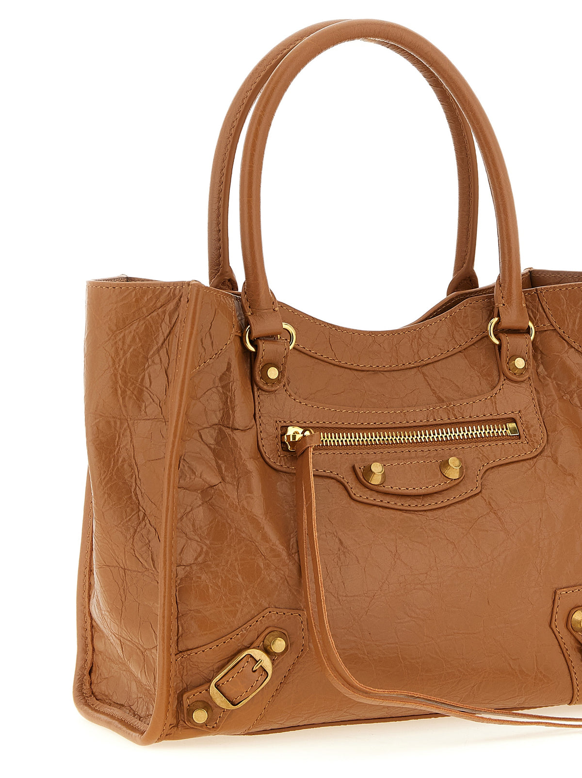Balenciaga Brown Lamb Leather Tote Bag
