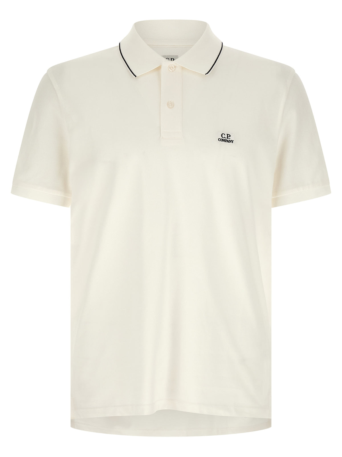 C.P. Company White Cotton Polo Shirt