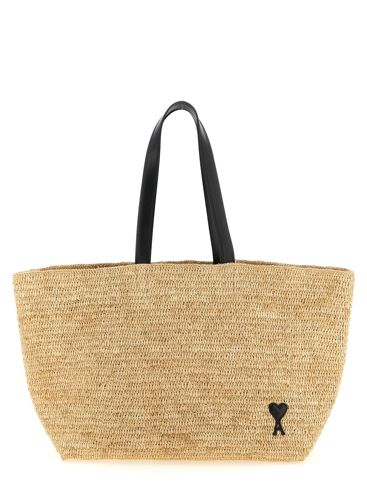 Ami Paris Beige Calfskin Tote Bag