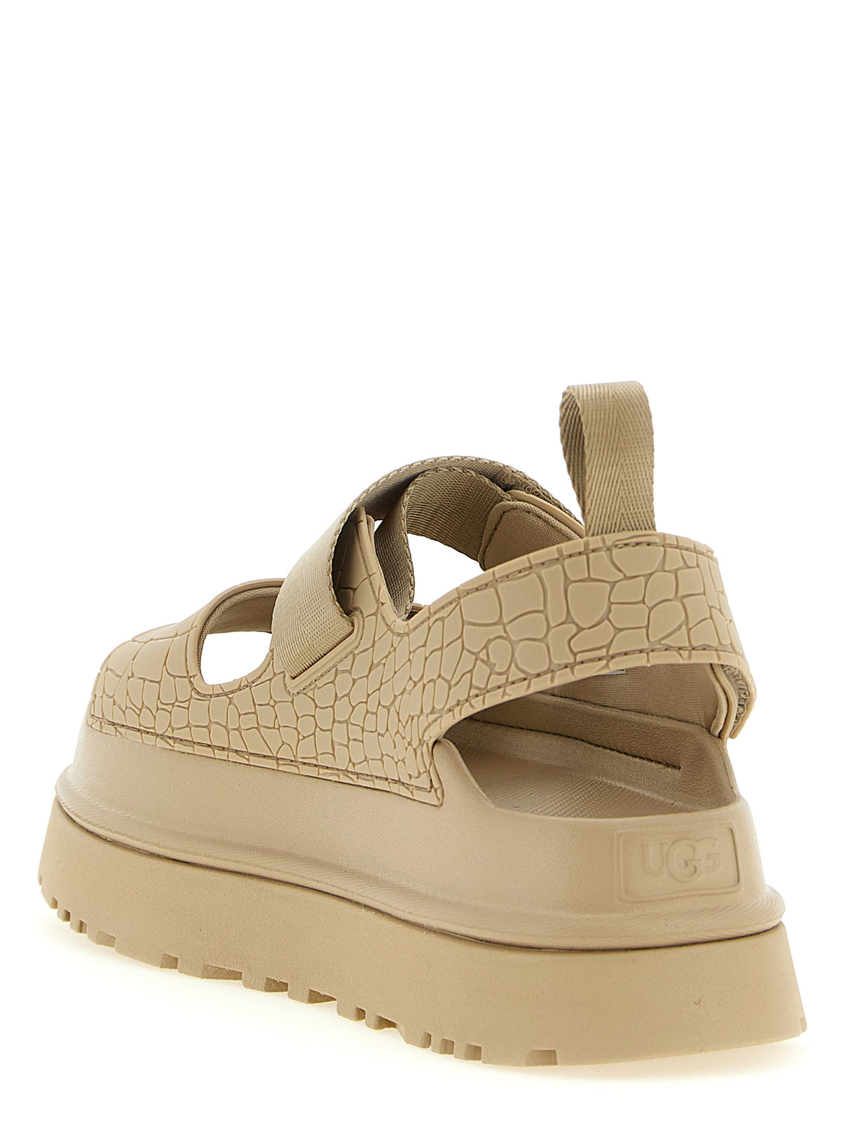 UGG Beige Synthetic Flat Sandals